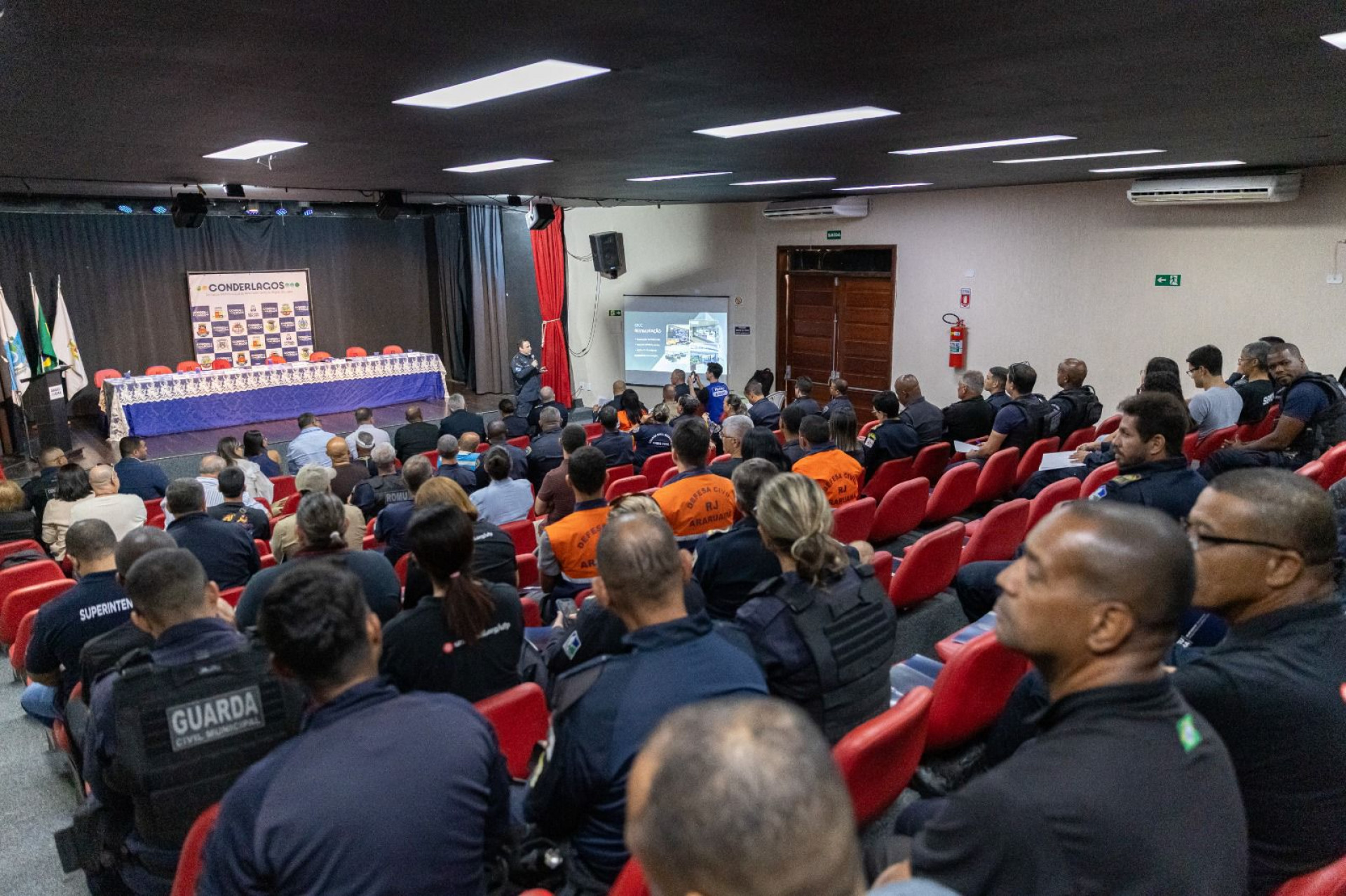 Guardas municipais trocaram experiências durante a reunião. - Reprodução/ Ascom