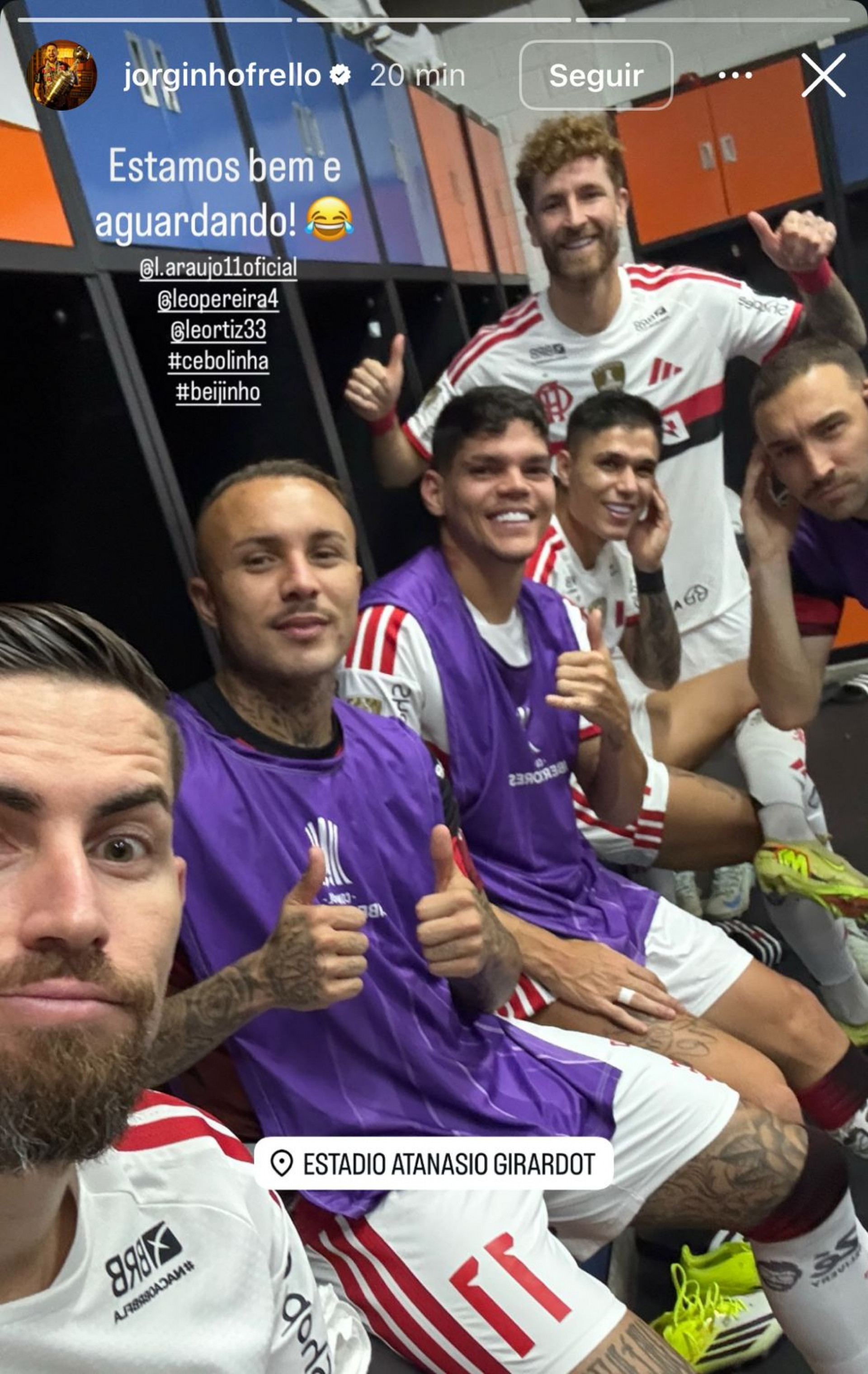 Publica&ccedil;&atilde;o de Jorginho no Instagram - Reprodu&ccedil;&atilde;o/Instagram