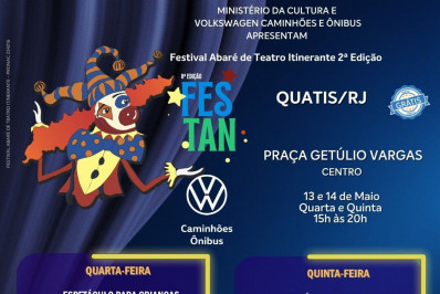 Festival de teatro itinerante retorna a Quatis com programação gratuita para todas as idades