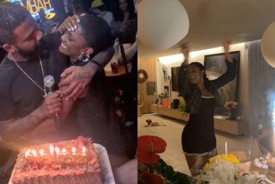 Erika Januza mostra registros do aniversário com roda de samba e festa nos Estúdios Globo 