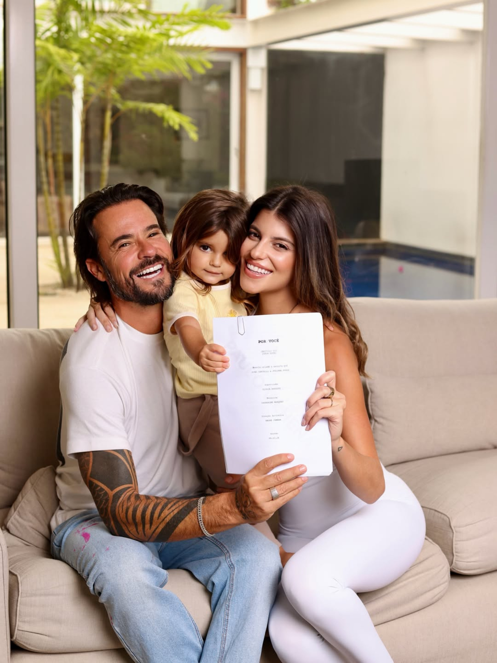 Paulo Vilhena, Maria Luiza e a filha, Manoela - Reprodução / Instagram