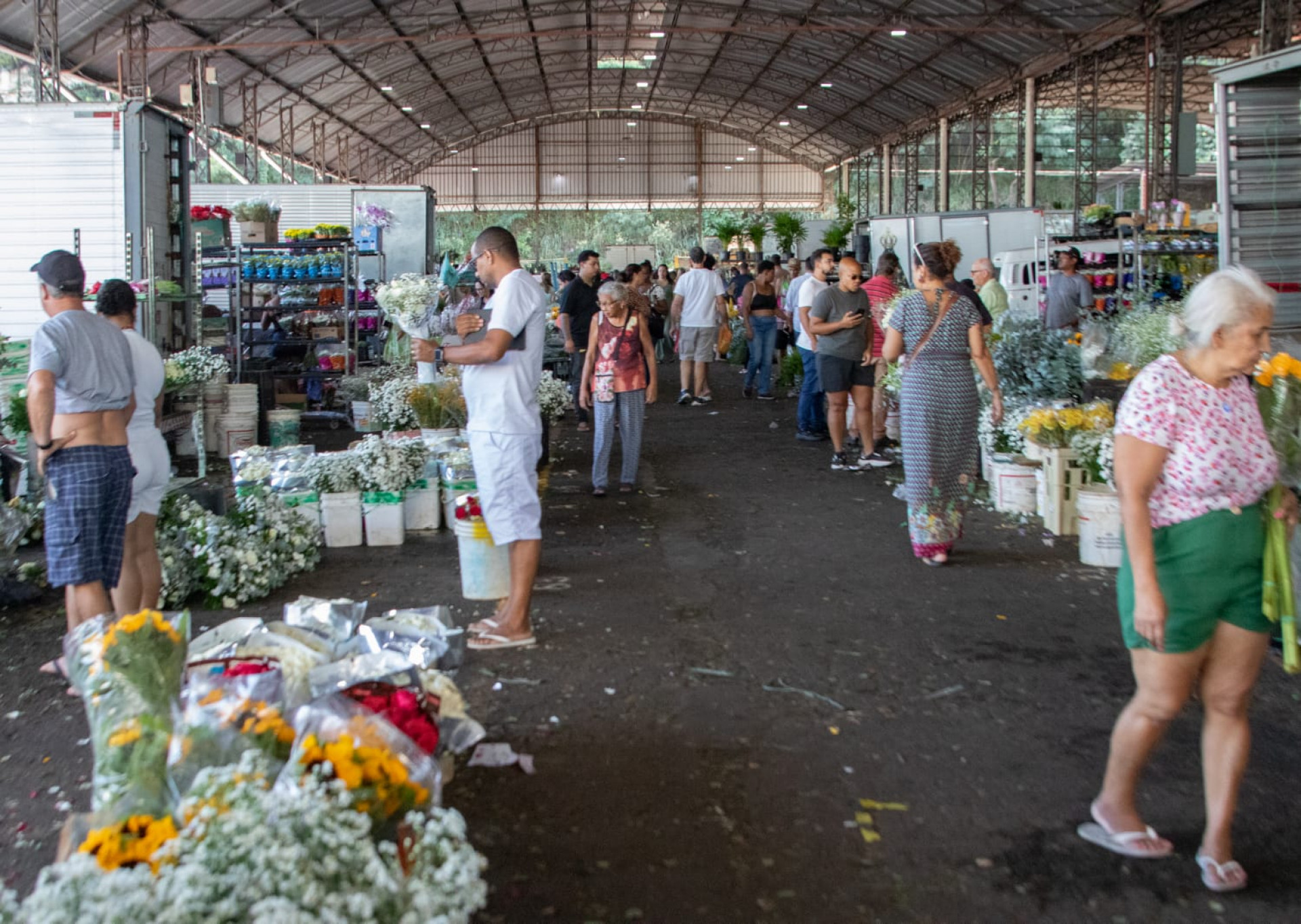 Cariocas lotam Cadeg em busca de flores para o Dia das Mães - Érica Martin/Agência O DIA