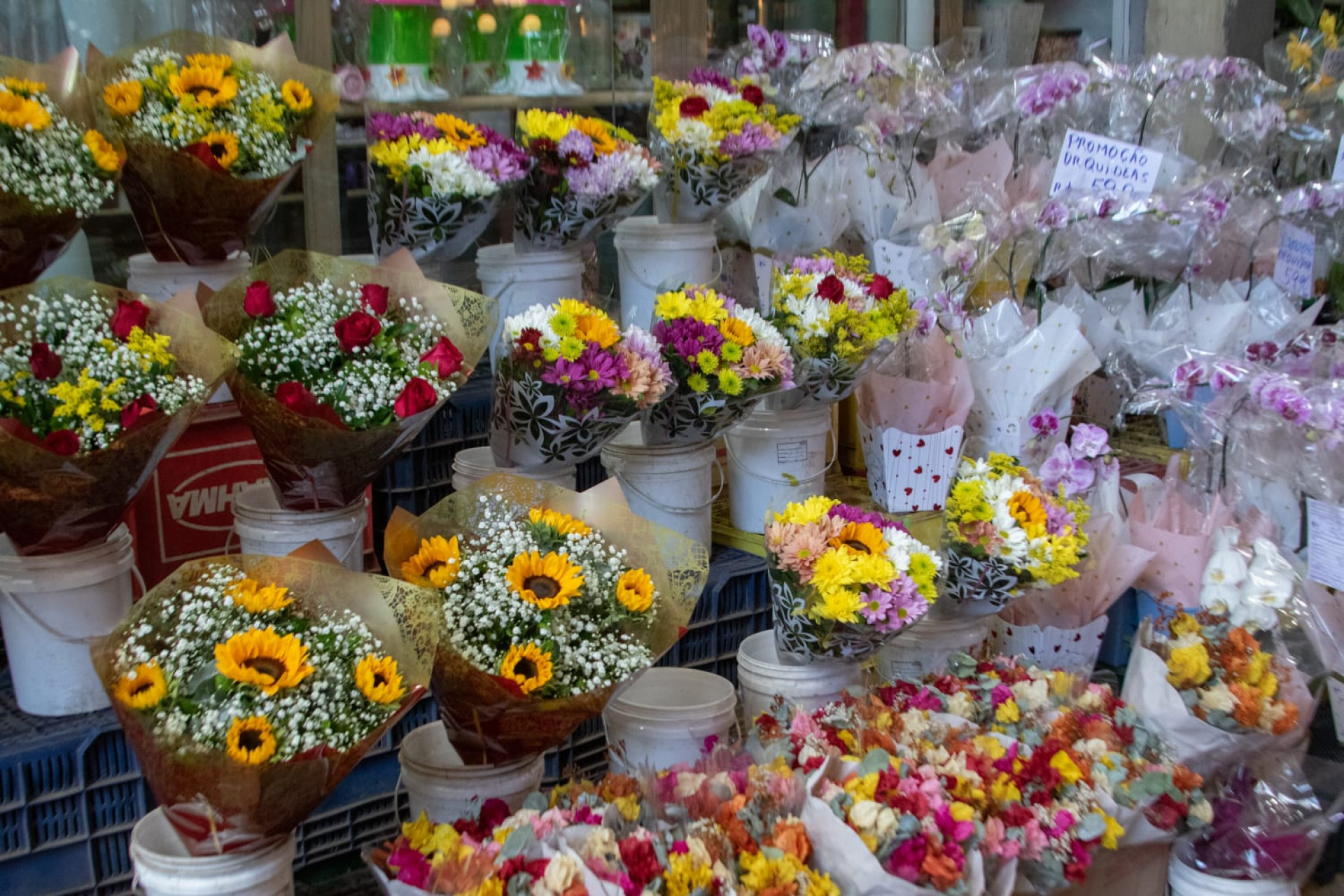 Cariocas lotam Cadeg em busca de flores para o Dia das Mães - Érica Martin/Agência O DIA