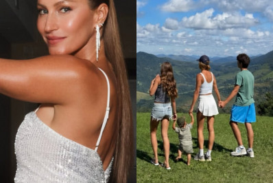 Gisele Bündchen mostra cliques raros com familiares