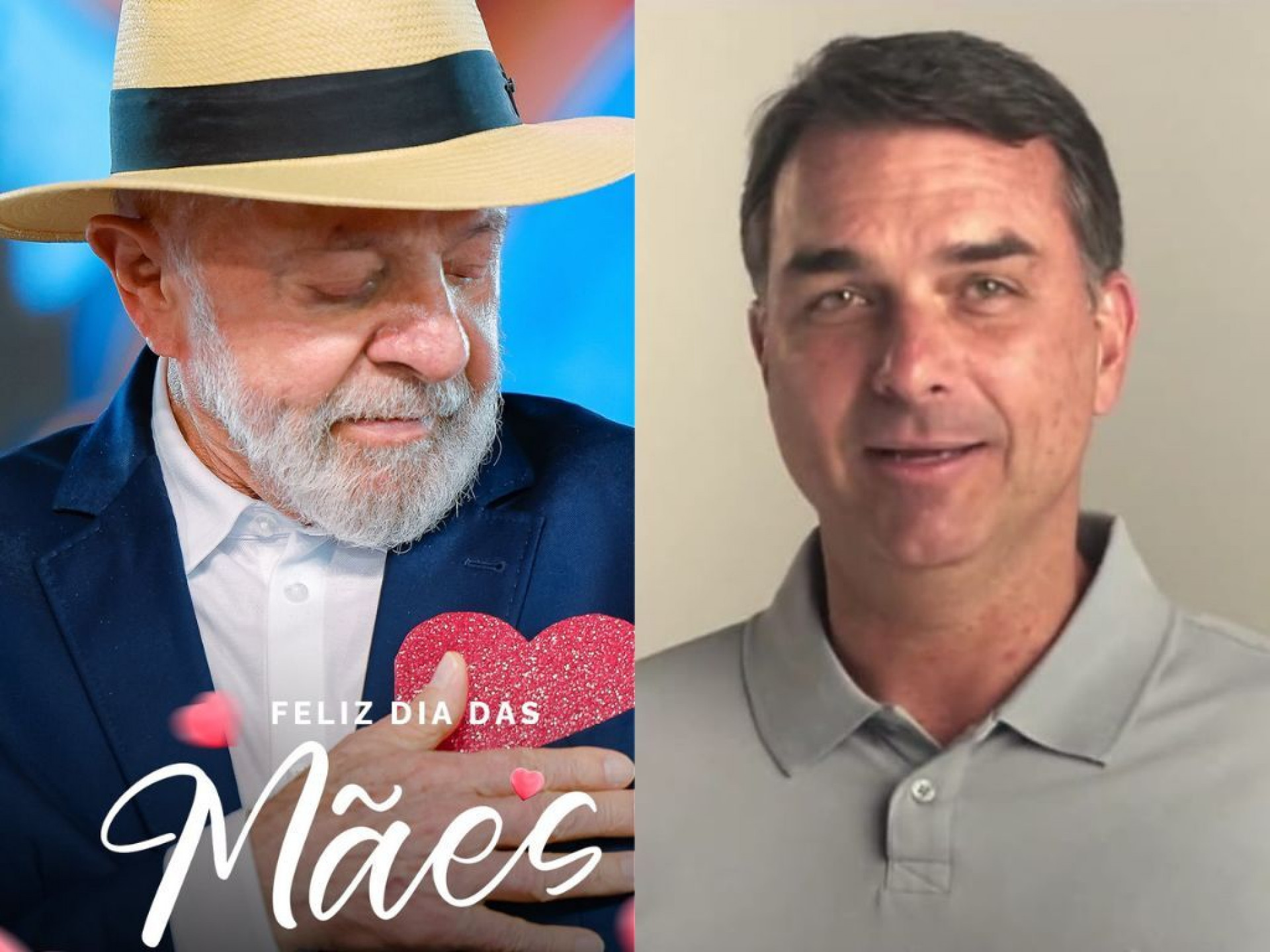 Lula e Flávio Bolsonaro fazem acenos ao eleitorado feminino no Dia das Mães