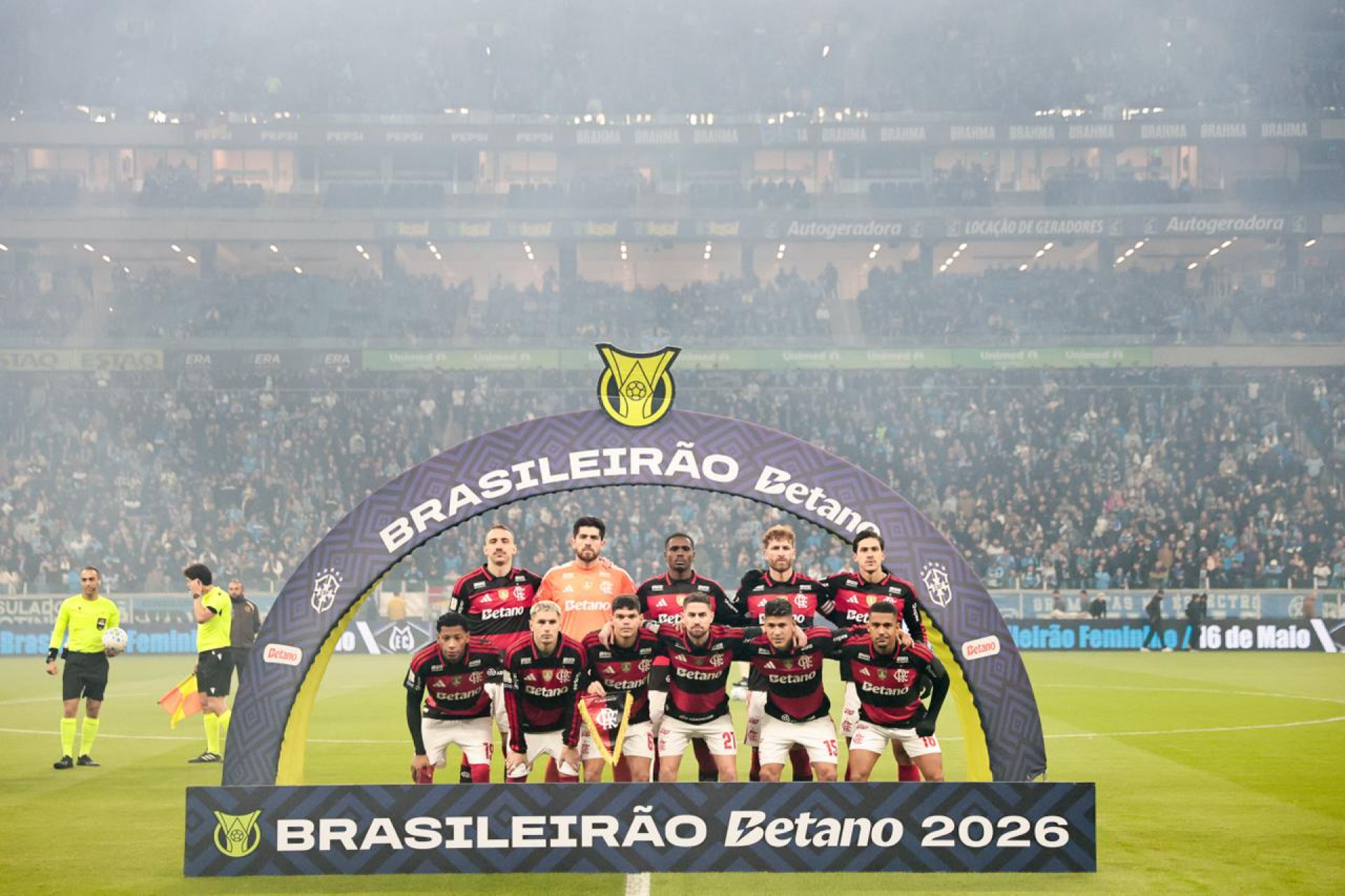 Time titular do Flamengo no jogo contra o Gr&ecirc;mio - Gilvan de Souza/Flamengo