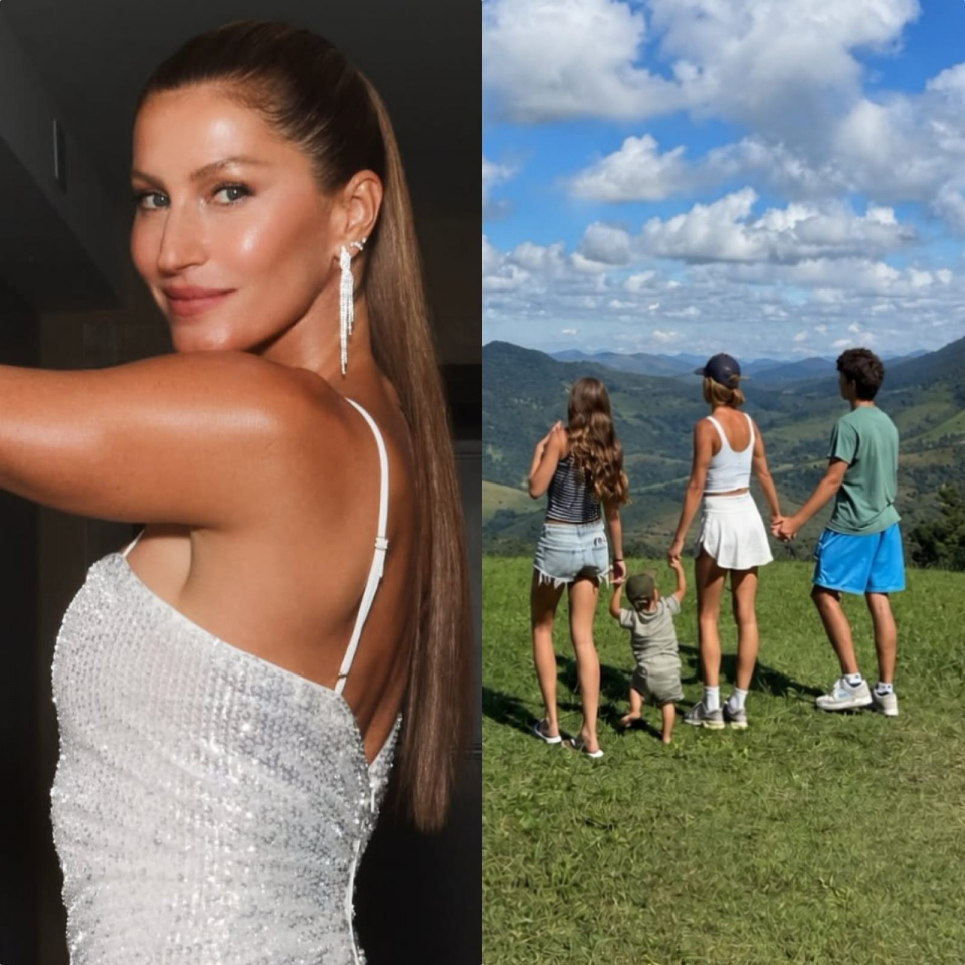 Gisele Bündchen mostra cliques raros com familiares - Reprodução / Instagram