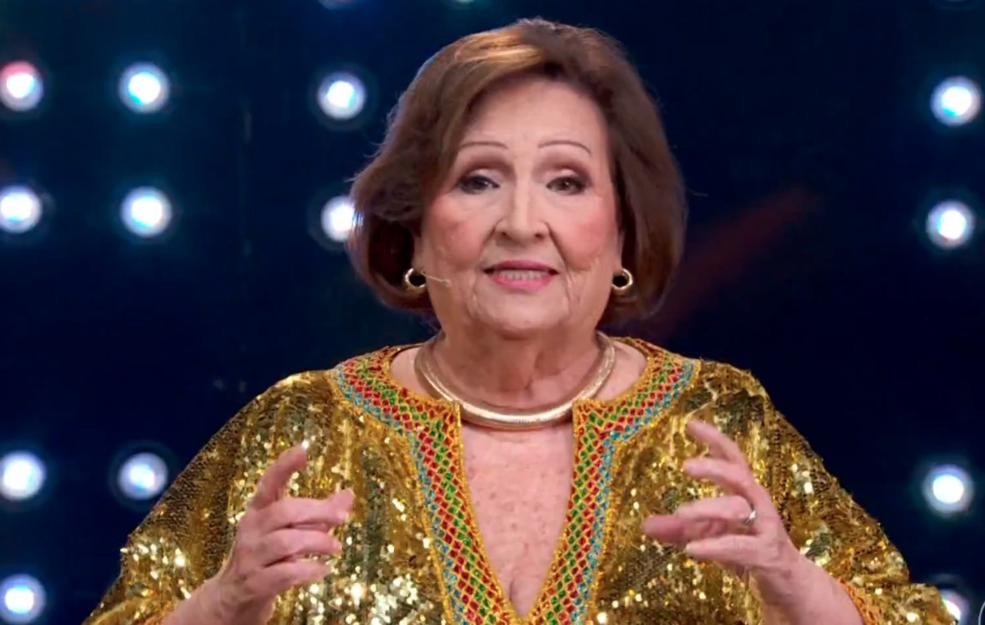 Dona Déa no 'Domingão com Huck' - Reprodução de vídeo / TV Globo