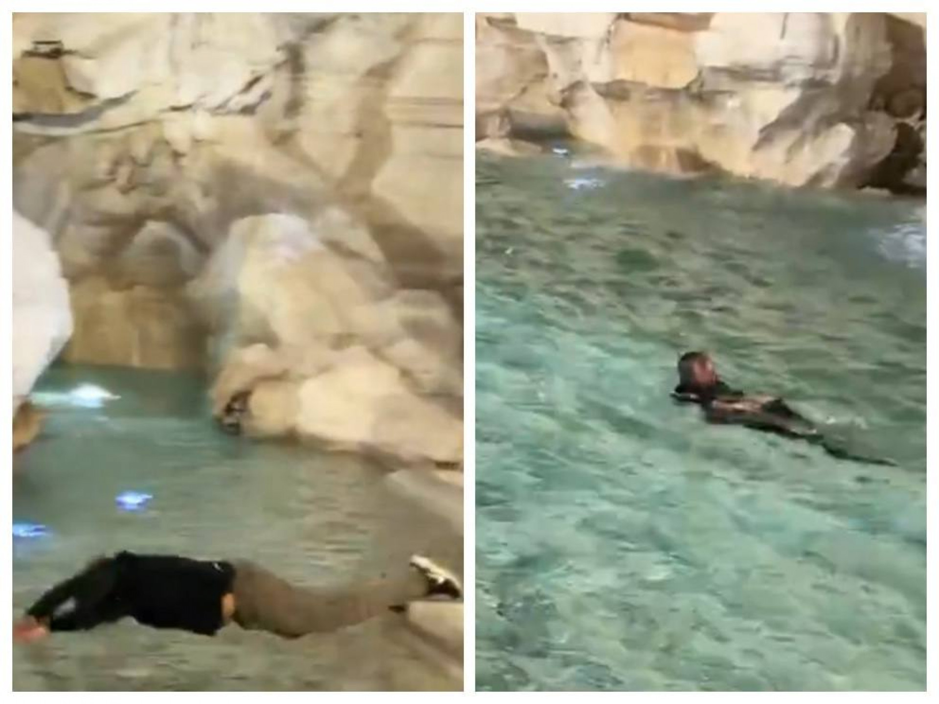Vídeo: Turista é detido e multado por mergulhar e nadar na Fontana di Trevi