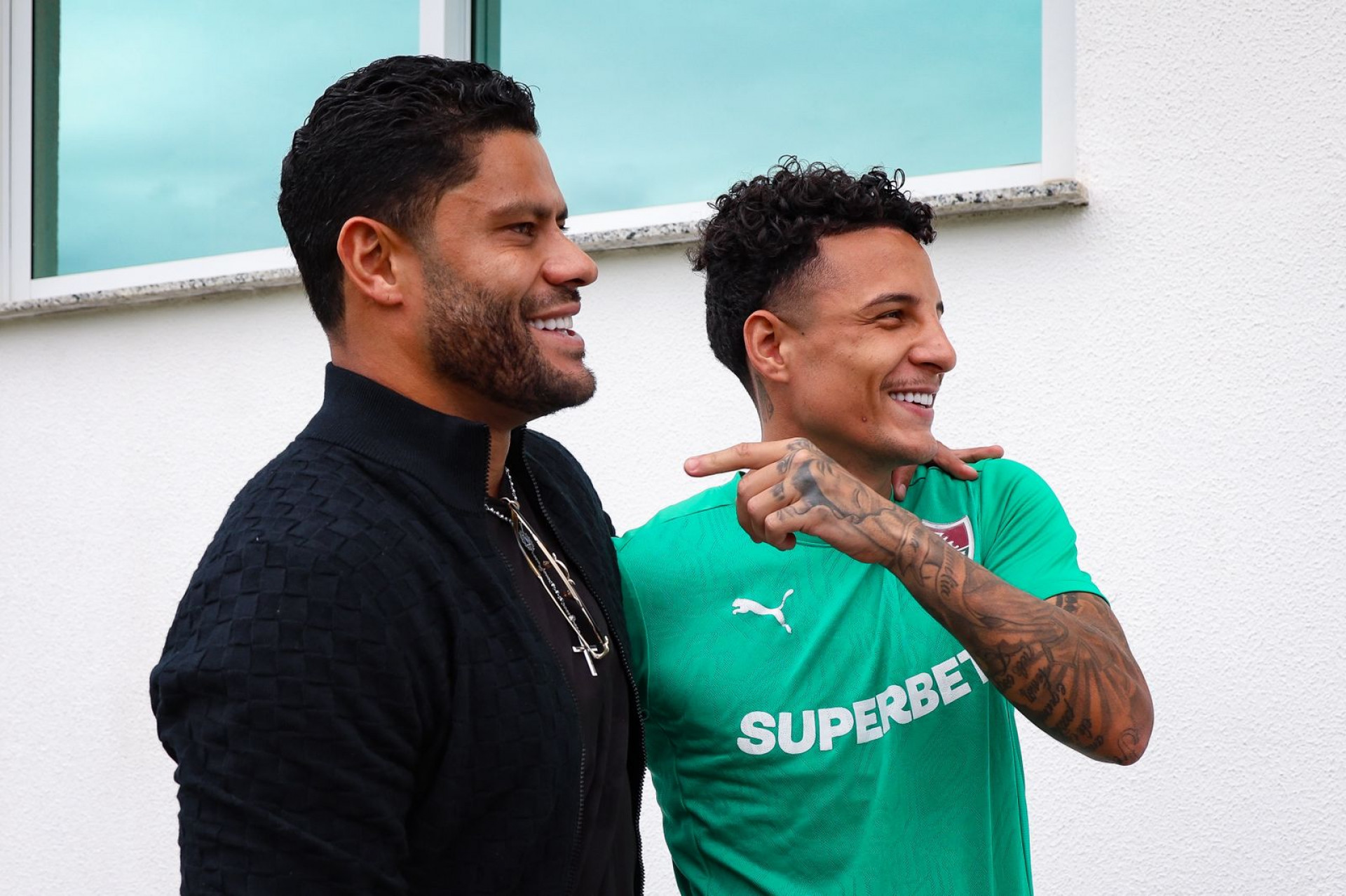 Hulk visitou o CT Carlos Castilho, do Fluminense, pela primeira vez - Marcelo Gonçalves/Fluminense FC