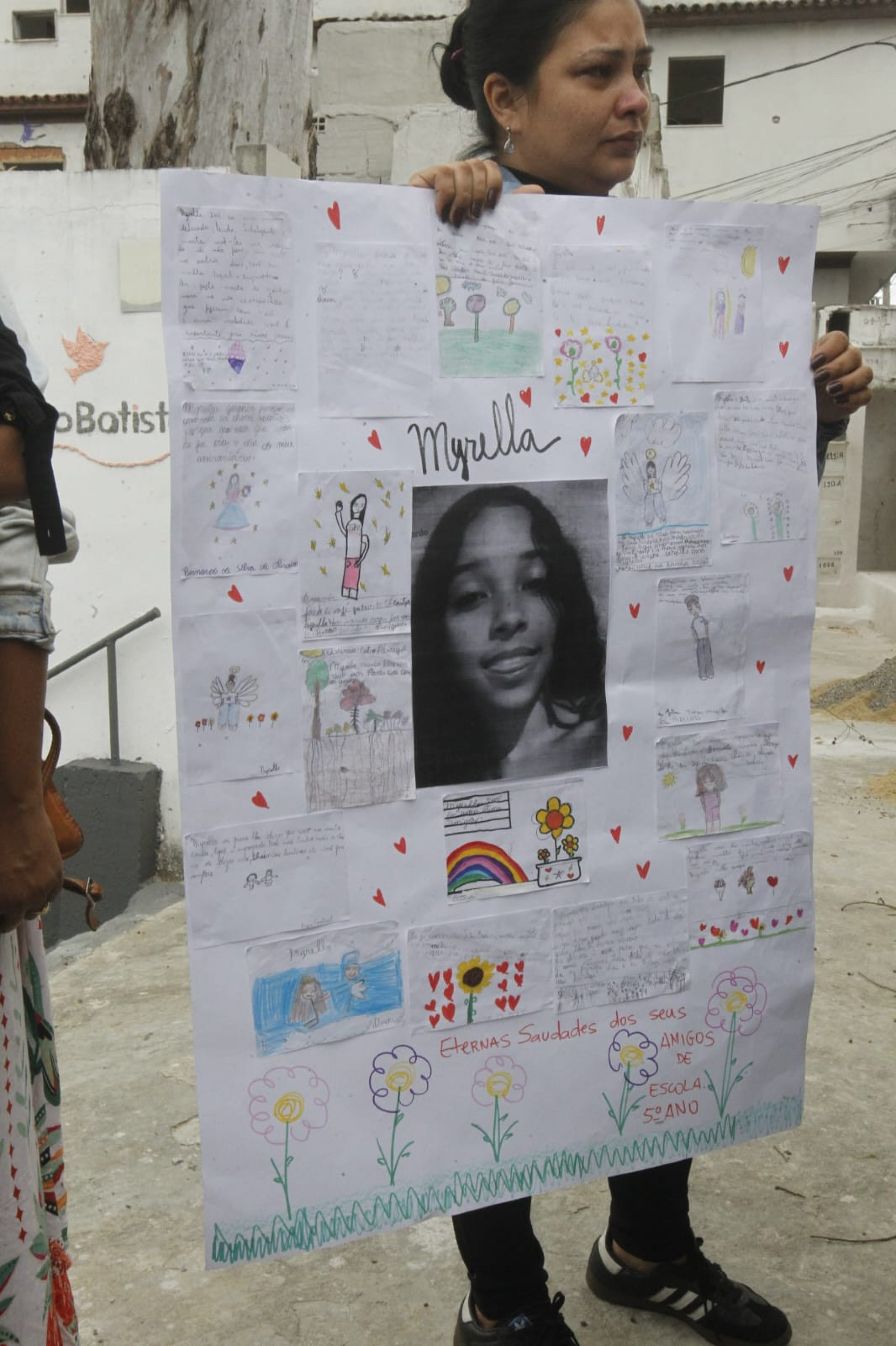 Familiares pedem justiça por morte de Myrella, agredida por madrasta - Reginaldo Pimenta/Agência O DIA