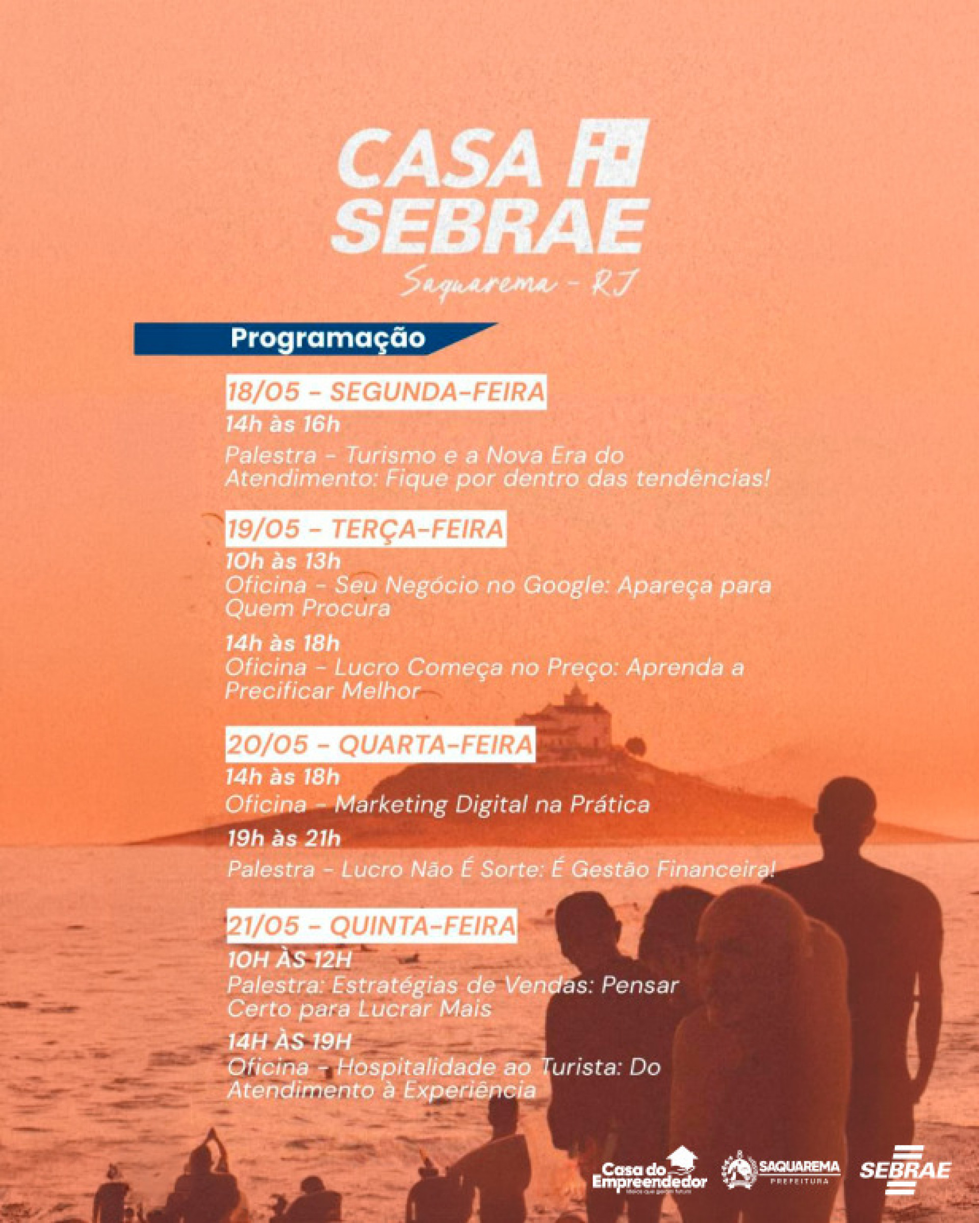 Confira a programação da Casa Sebrae em Saquarema - Divulgação/Prefeitura de Saquarema