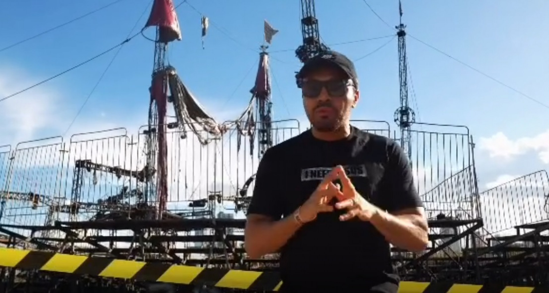 Tirullipa mostra situação do circo após incêndio - Reprodução de vídeo