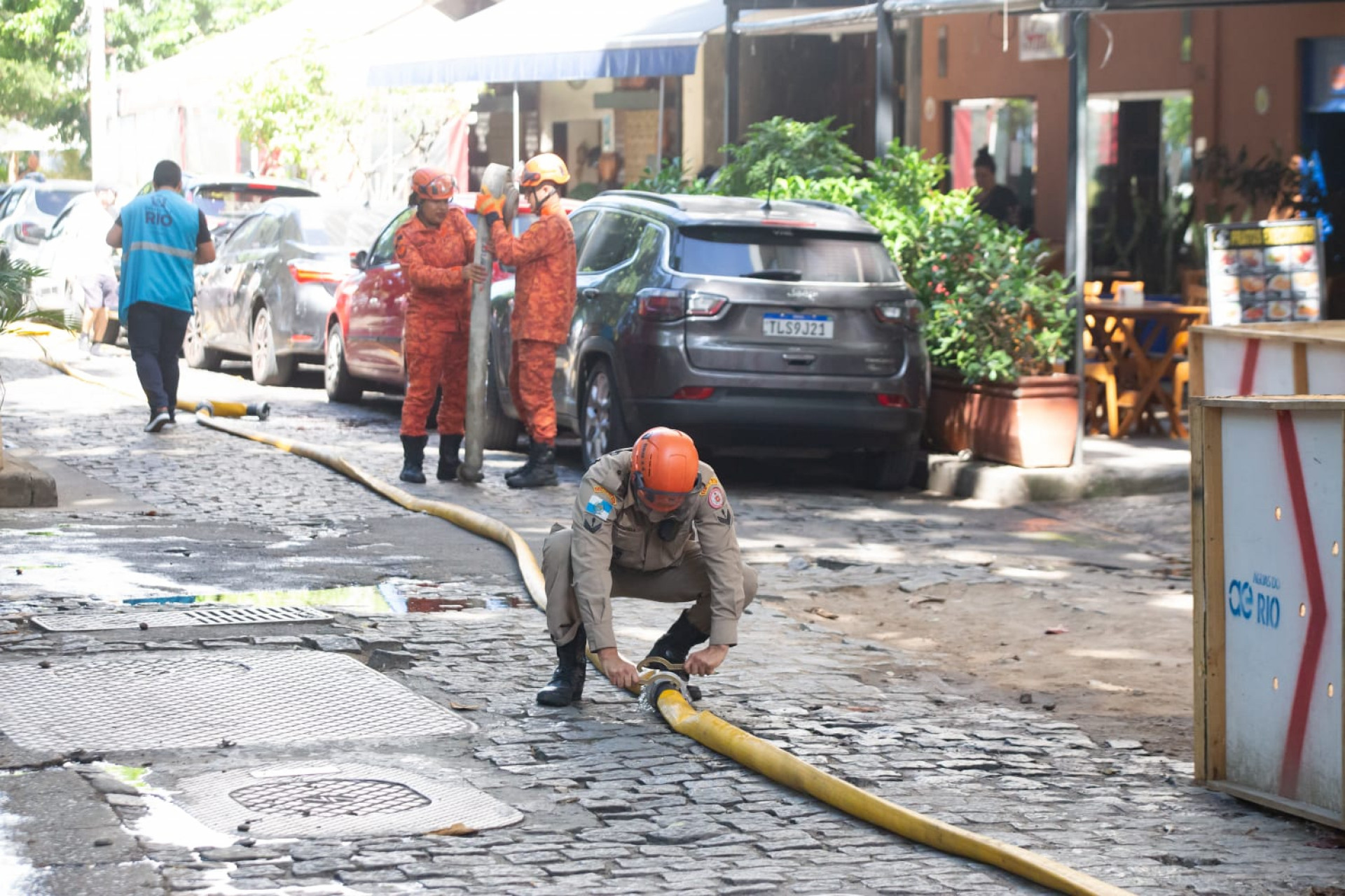 Bombeiros foram acionados para princípio de incêndio em churrascaria, em Copacabana - Érica Martin / Agência O Dia