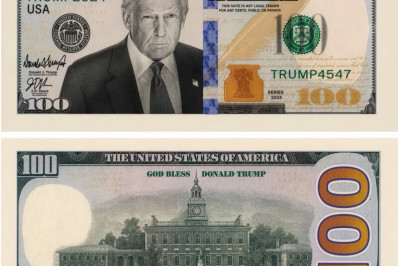 Trump publica imagem de nota de US$ 100 estampada com seu rosto