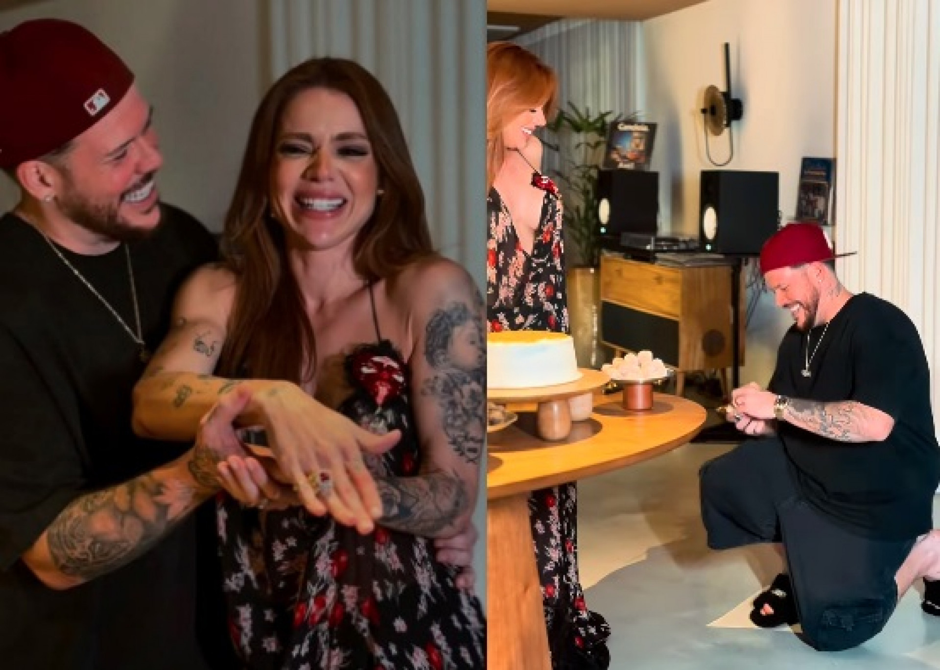 Vídeo: Ferrugem pede Thaís Vasconcellos em casamento