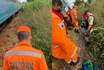 Homem morre atropelado por trem em MG