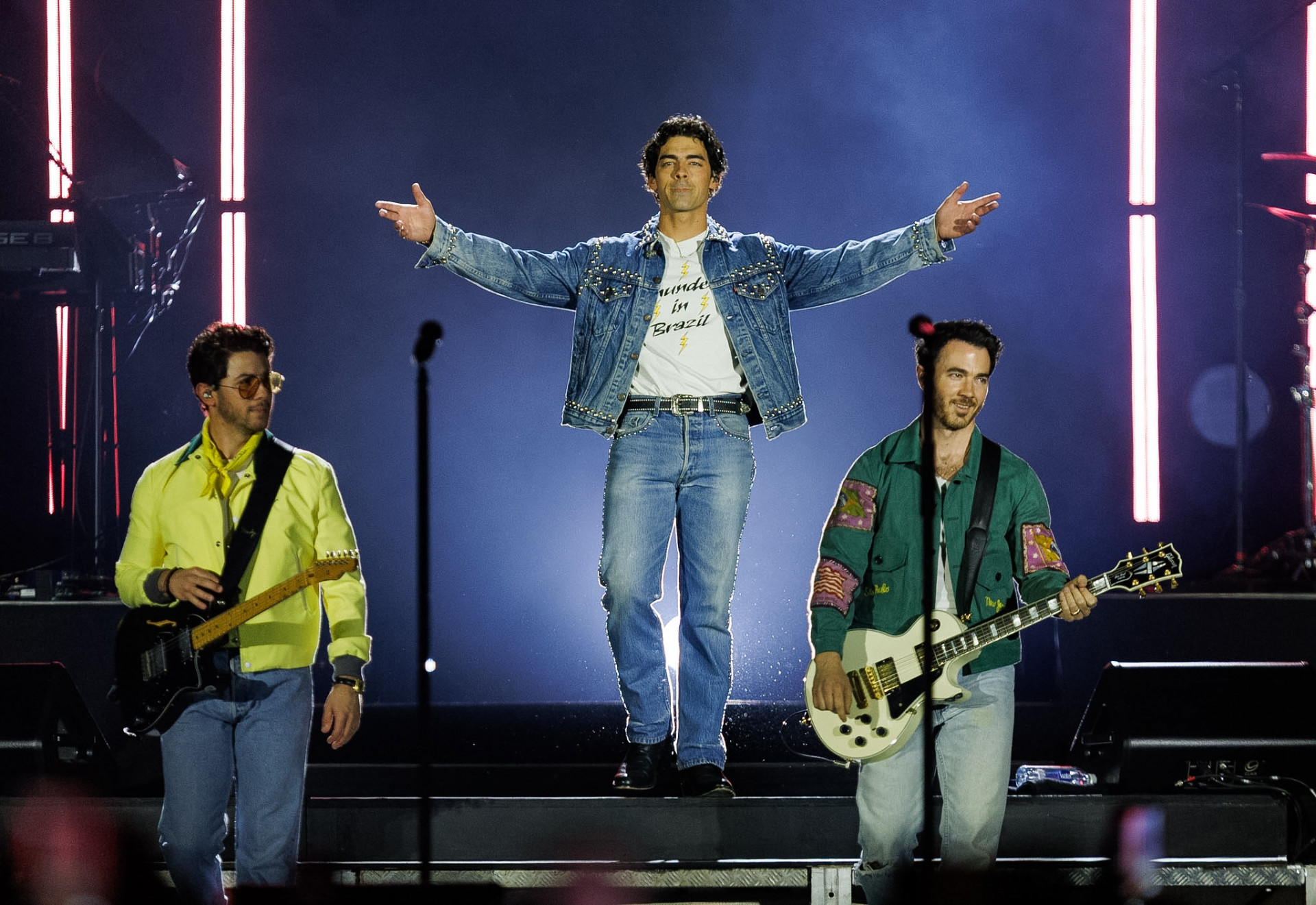 Jonas Brothers durante show em São Paulo - Clayton Felizardo / Brazil News