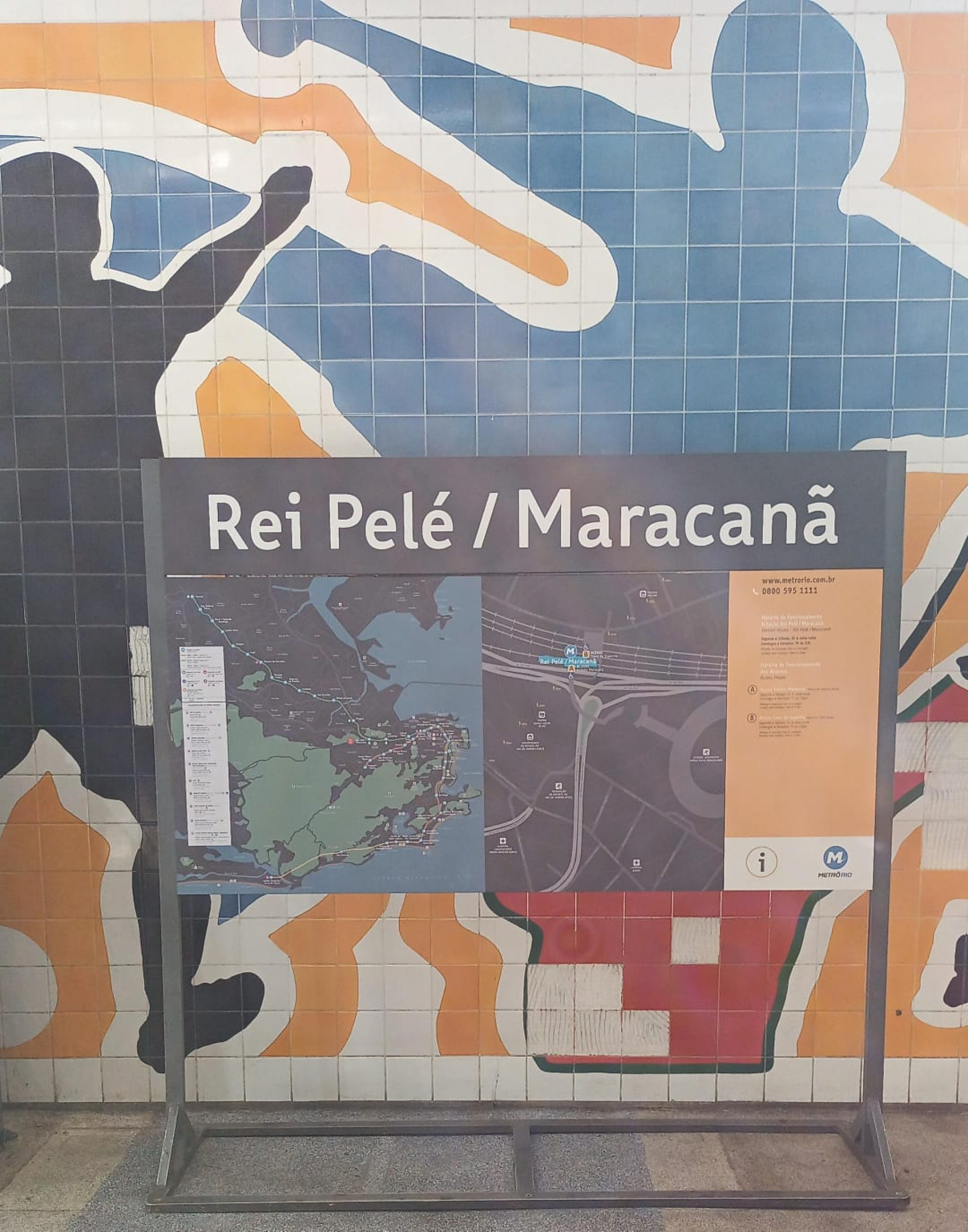 Mapas também foram atualizados na estação Rei Pelé/Maracanã - Divulgação