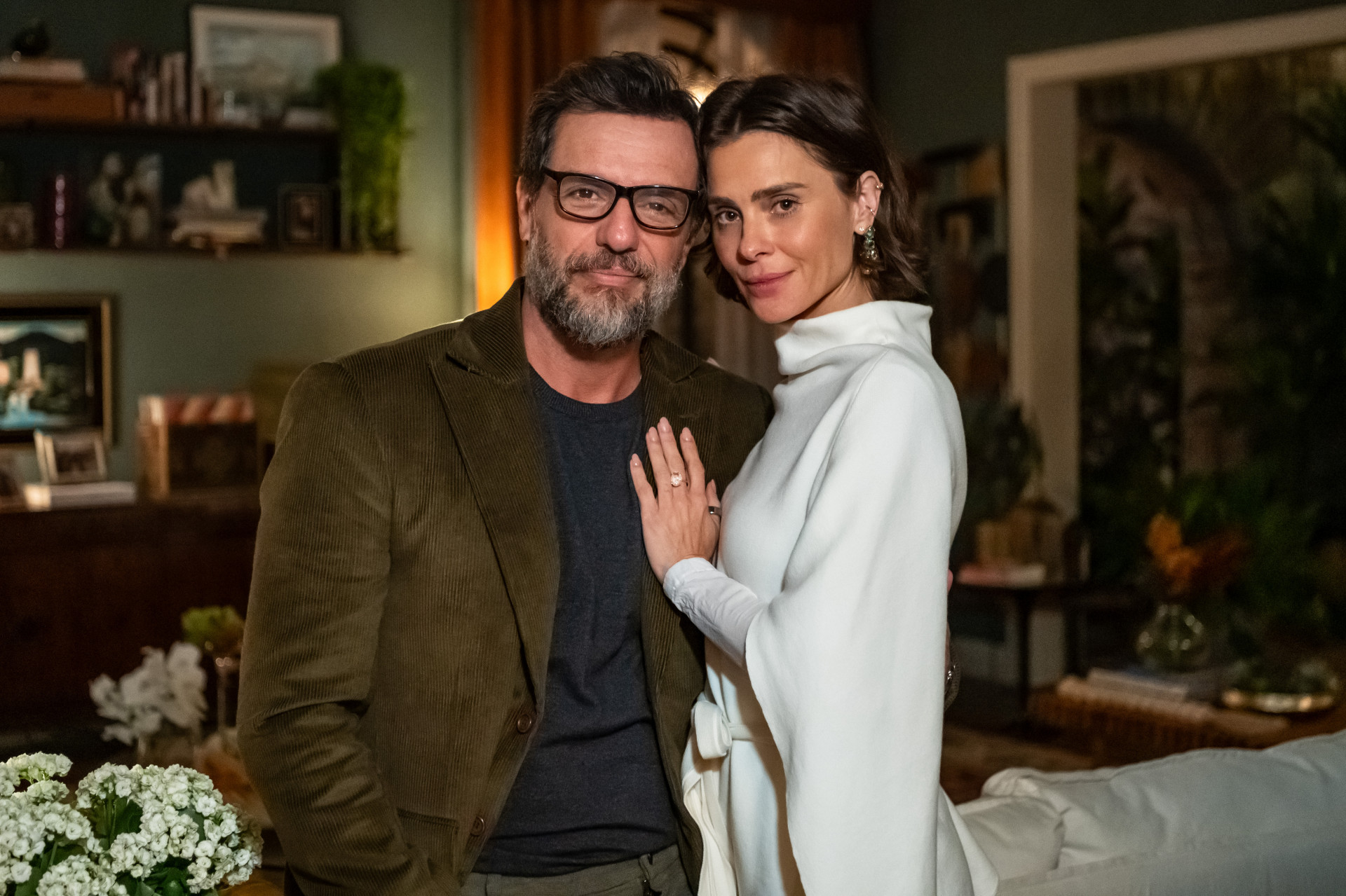  Otávio ( Rodrigo Lombardi ) e Diná ( Carolina Dieckmmann ) no filme de 'A Viagem' - Globo / Estevam Avellar