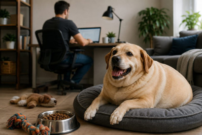 Home office e rotina sedentária elevam casos de obesidade em cães, alertam veterinários