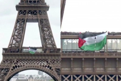 Seis manifestantes são presos após exibirem bandeira da Palestina na Torre Eiffel