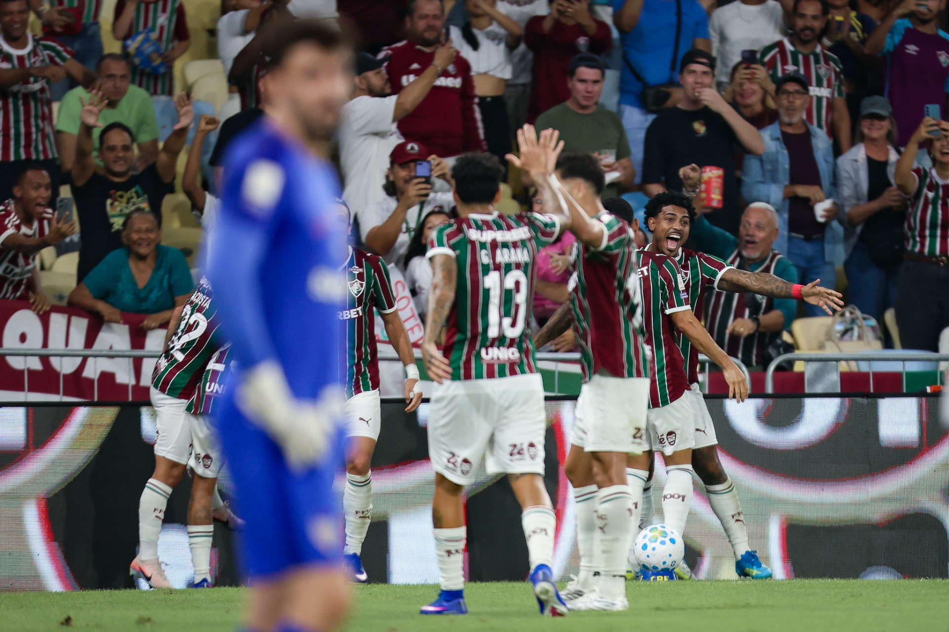 John Kennedy comemora o gol pelo Fluminense contra o São Paulo - Marcelo Gonçalves/Fluminense FC