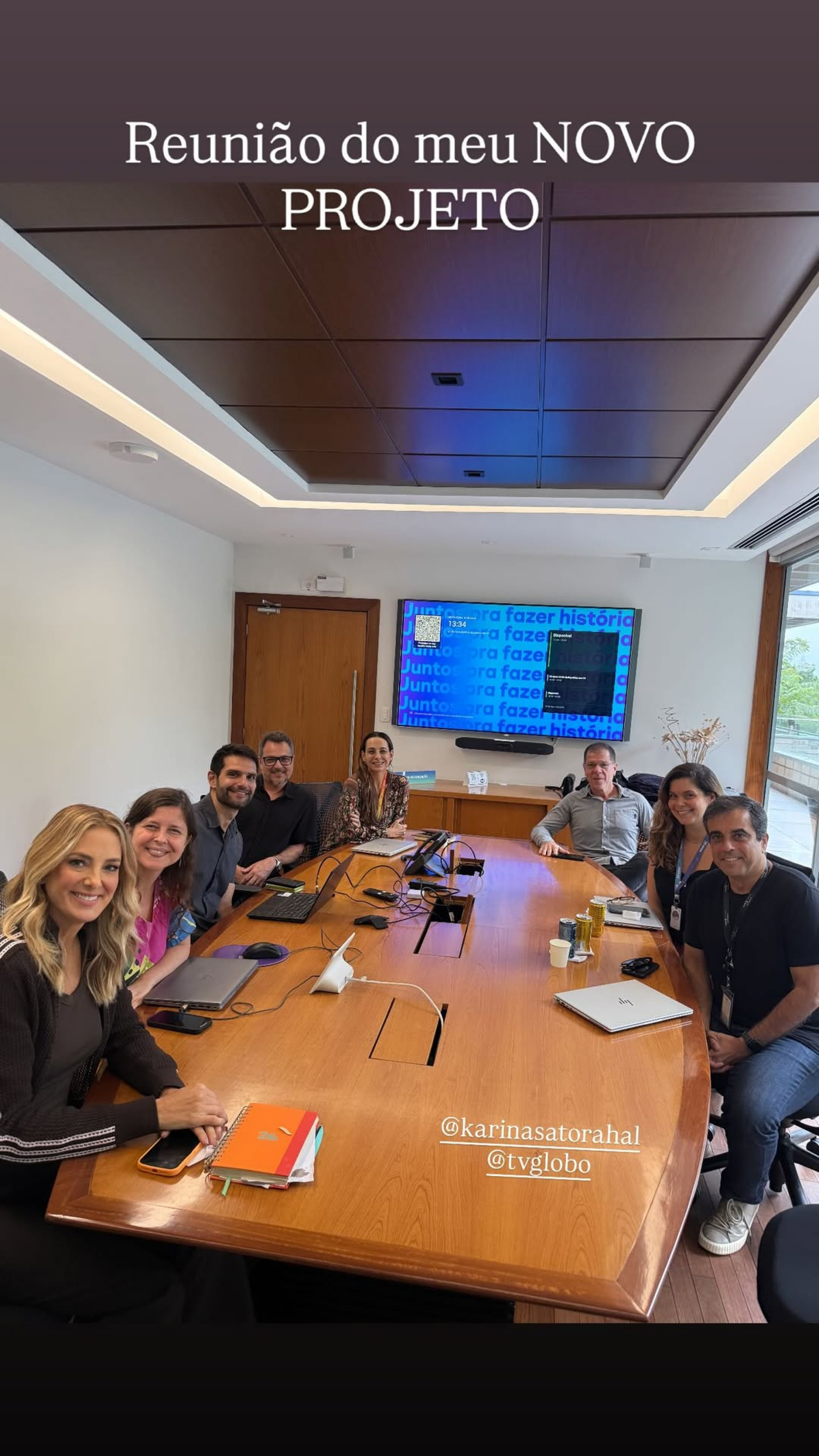 Ticiane Pinheiro publicou foto de reunião com equipe de novo programa  - Reprodução/Instagram 