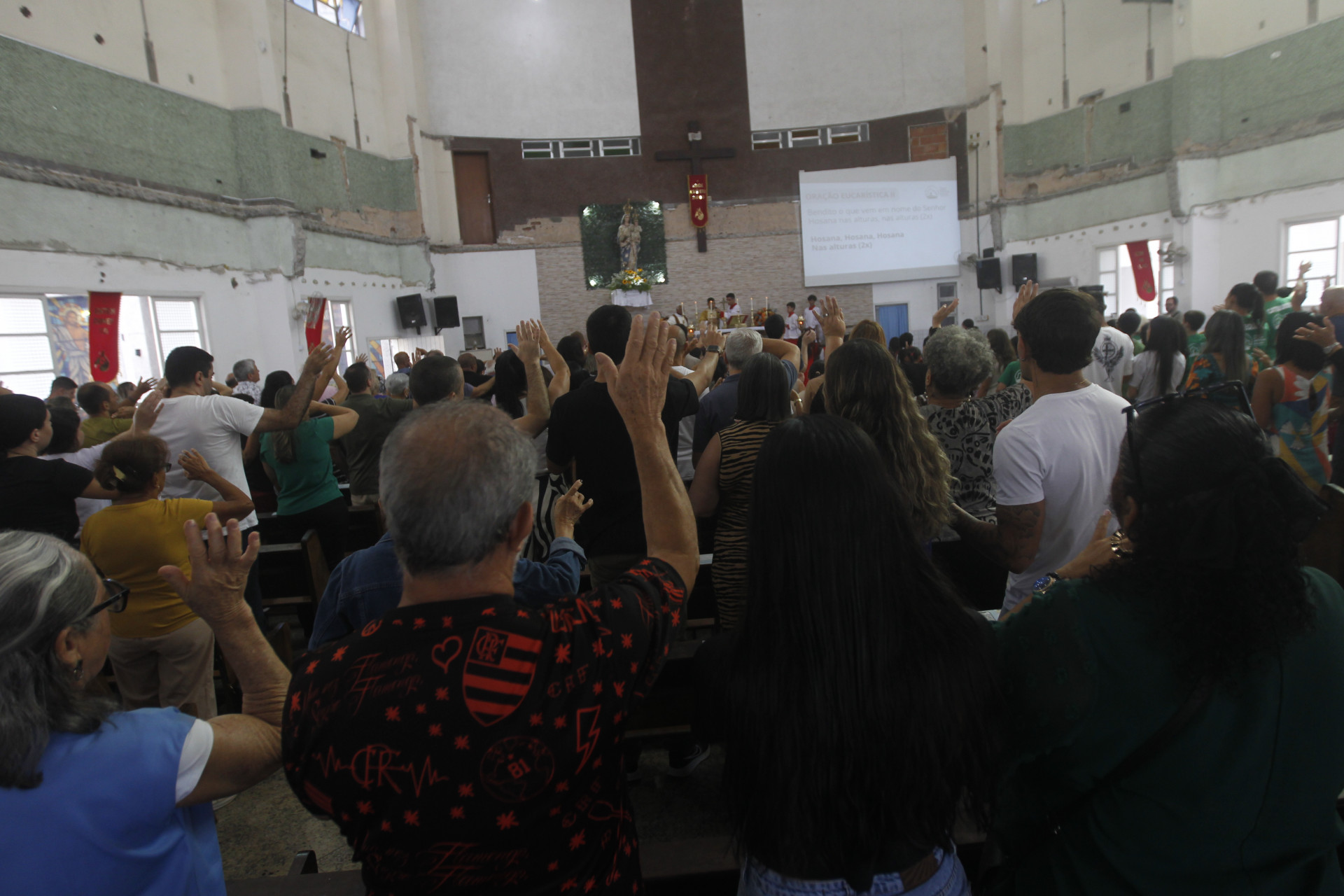Ap&oacute;s cinco meses fechado, Santu&aacute;rio d&rsquo;Ajuda volta a acolher fi&eacute;is na Ilha do Governador
 - Reginaldo Pimenta/Ag&ecirc;ncia O Dia