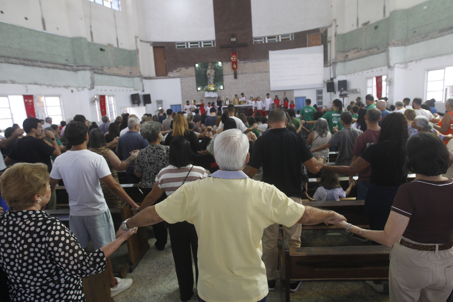 Ap&oacute;s cinco meses fechado, Santu&aacute;rio d&rsquo;Ajuda volta a acolher fi&eacute;is na Ilha do Governador
 - Reginaldo Pimenta/Agência O Dia