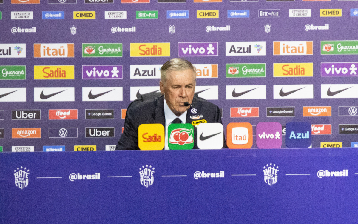 Técnico Carlo Ancelotti convocou Seleção na última segunda (18)