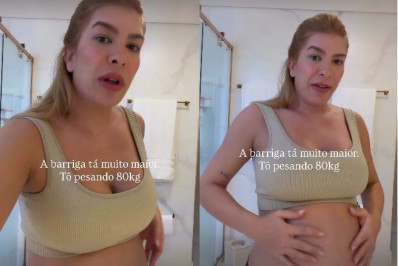 Lore Improta detalha ganho de peso na segunda gestação