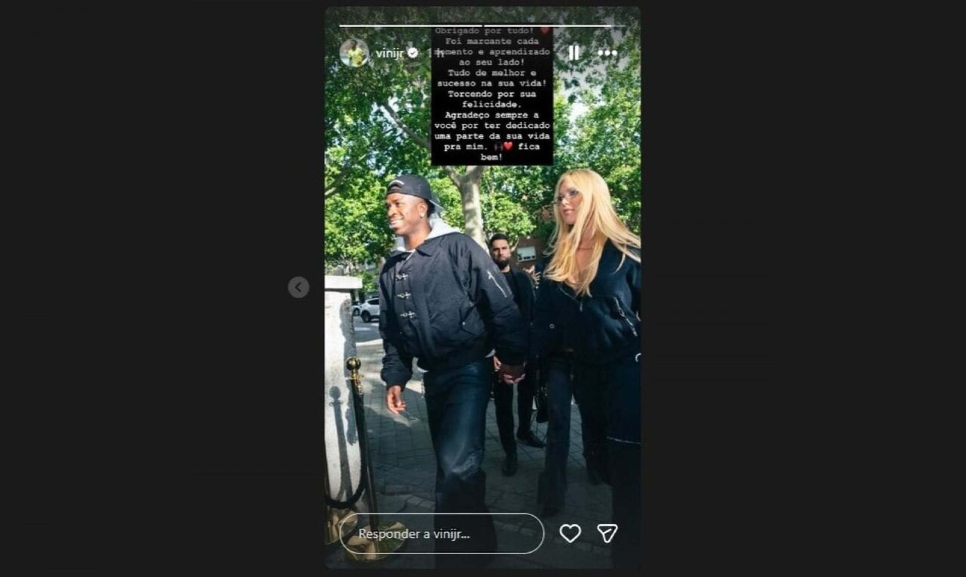 Vini Jr se manifesta pela primeira vez sobre t&eacute;rmino com Virginia Fonseca: “Fica bem”