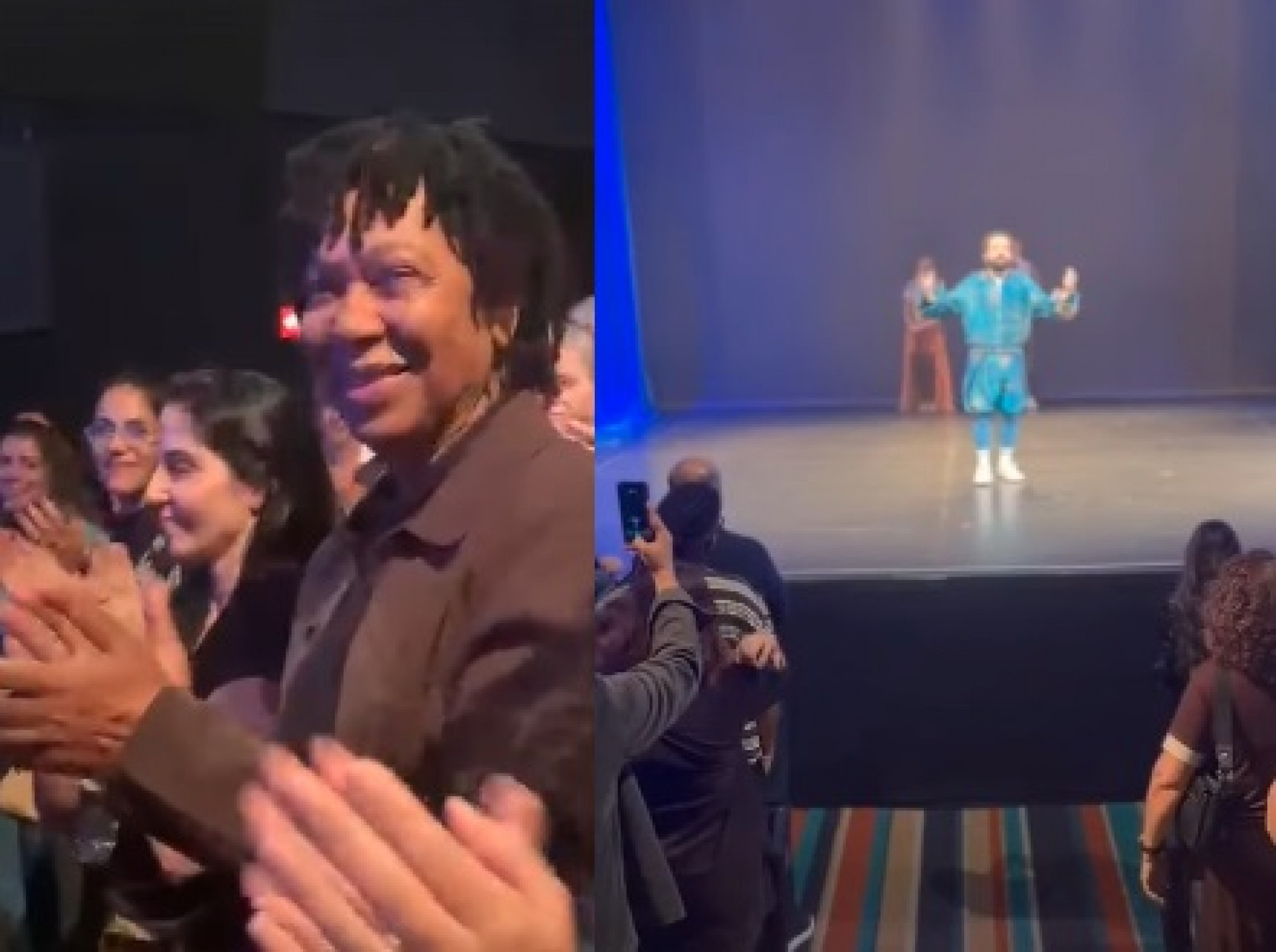 Djavan prestigia espetáculo de Gregorio Duvivier no Rio - Reprodução de vídeo