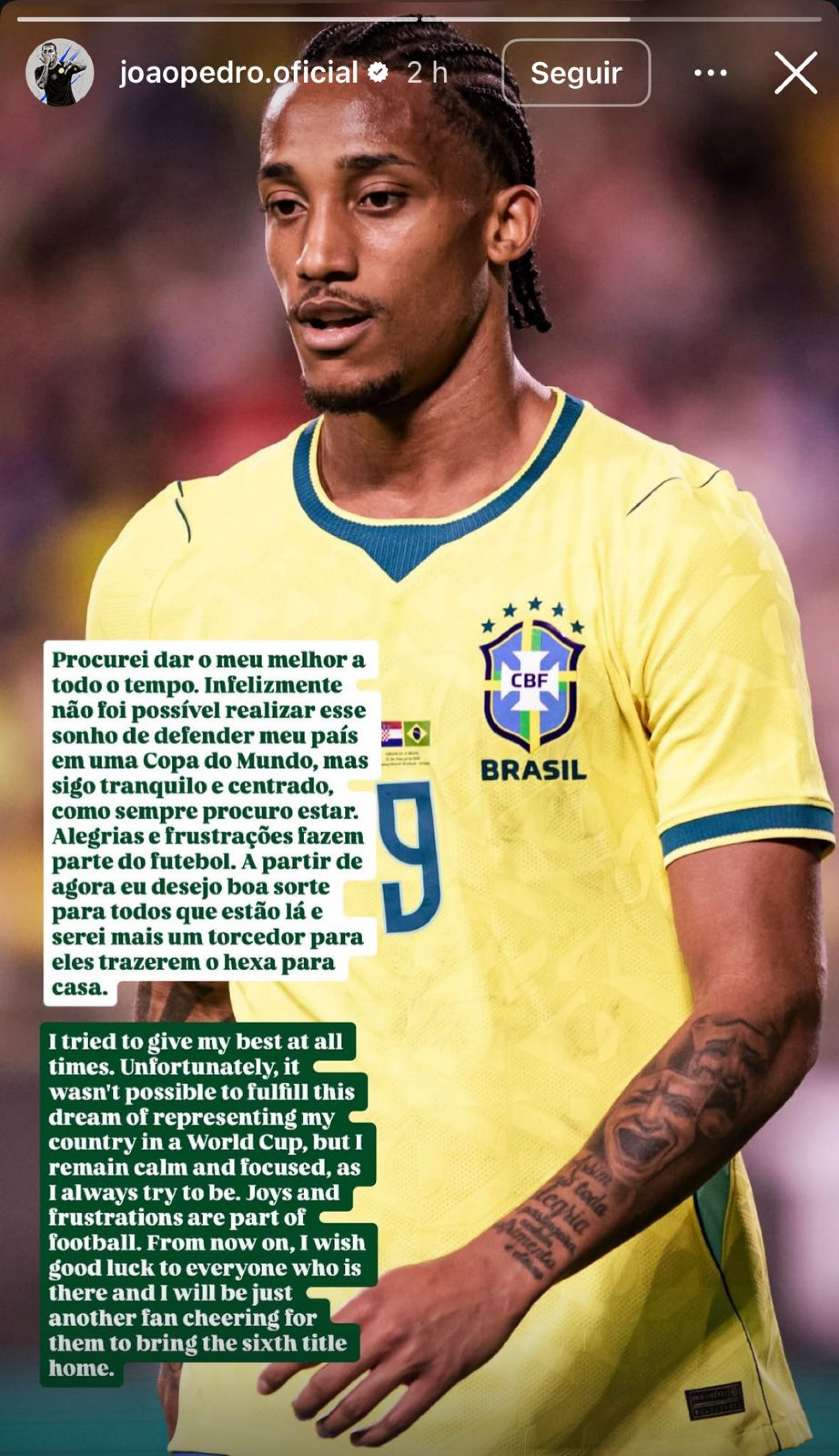 Publica&ccedil;&atilde;o de Jo&atilde;o Pedro - Reprodu&ccedil;&atilde;o/Instagram