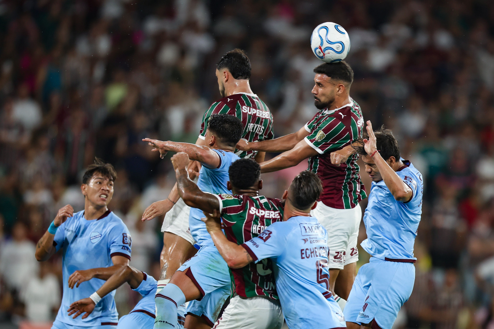 Lance do jogo entre Fluminense e Bolívar - Marcelo Gonçalves/Fluminense FC