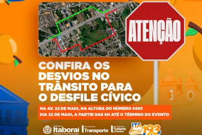 Itaboraí 193 anos: trânsito com alterações durante o tradicional Desfile Cívico da cidade
