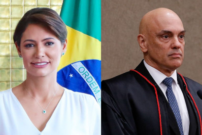 Michelle Bolsonaro chama Moraes de 'irmão em Cristo' e cita possível conversão do ministro