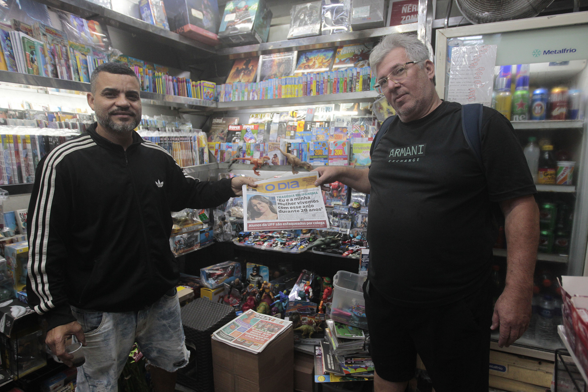 Marcelo de Santana, 51 anos e leitor Marcelo Caldas no Centro do Rio - fotos de Reginaldo Pimenta