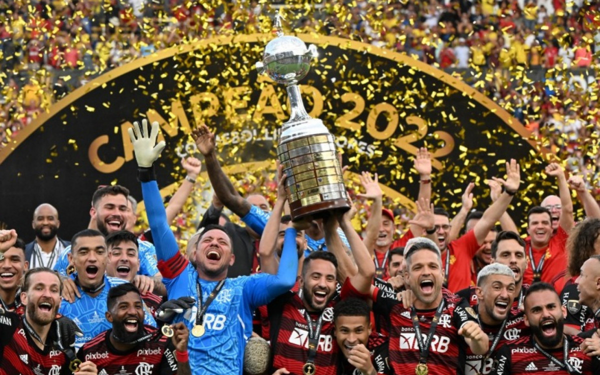 Flamengo celebra o título da Libertadores de 2022