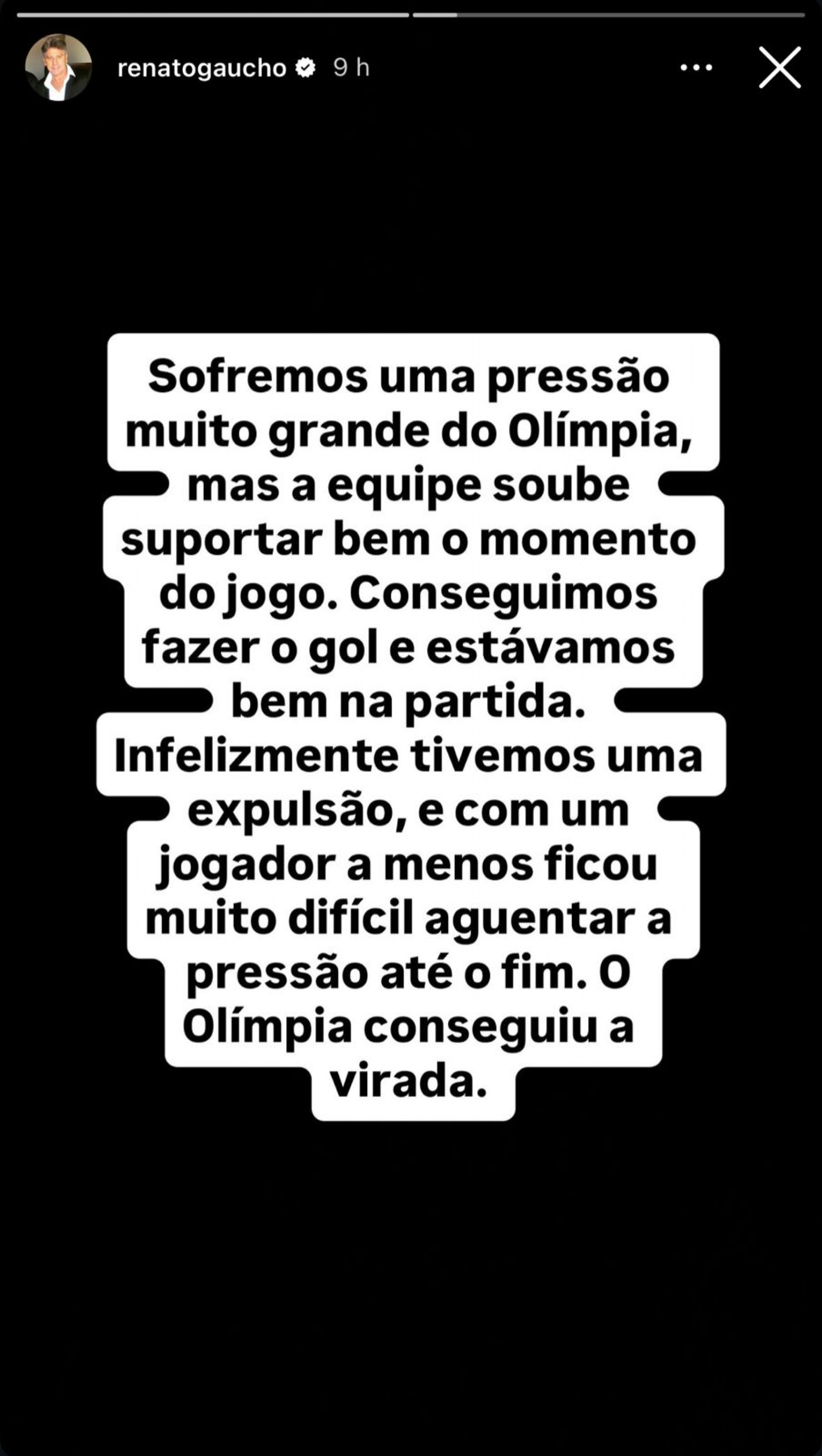 Publica&ccedil;&atilde;o de Renato Ga&uacute;cho nas redes sociais - Reprodu&ccedil;&atilde;o / Instagram @renatogaucho
