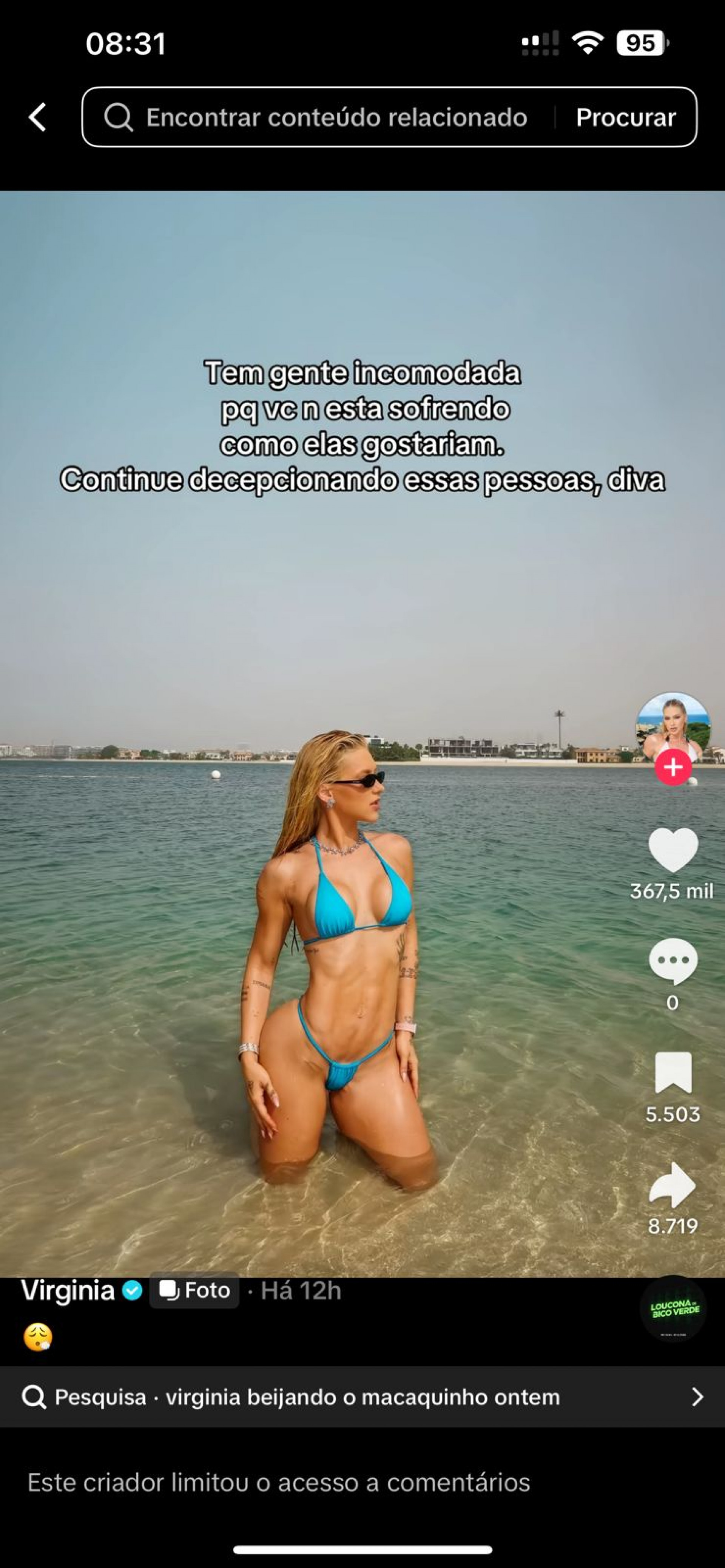 Virginia Fonseca posta recado no TikTok - Reprodução / TikTok