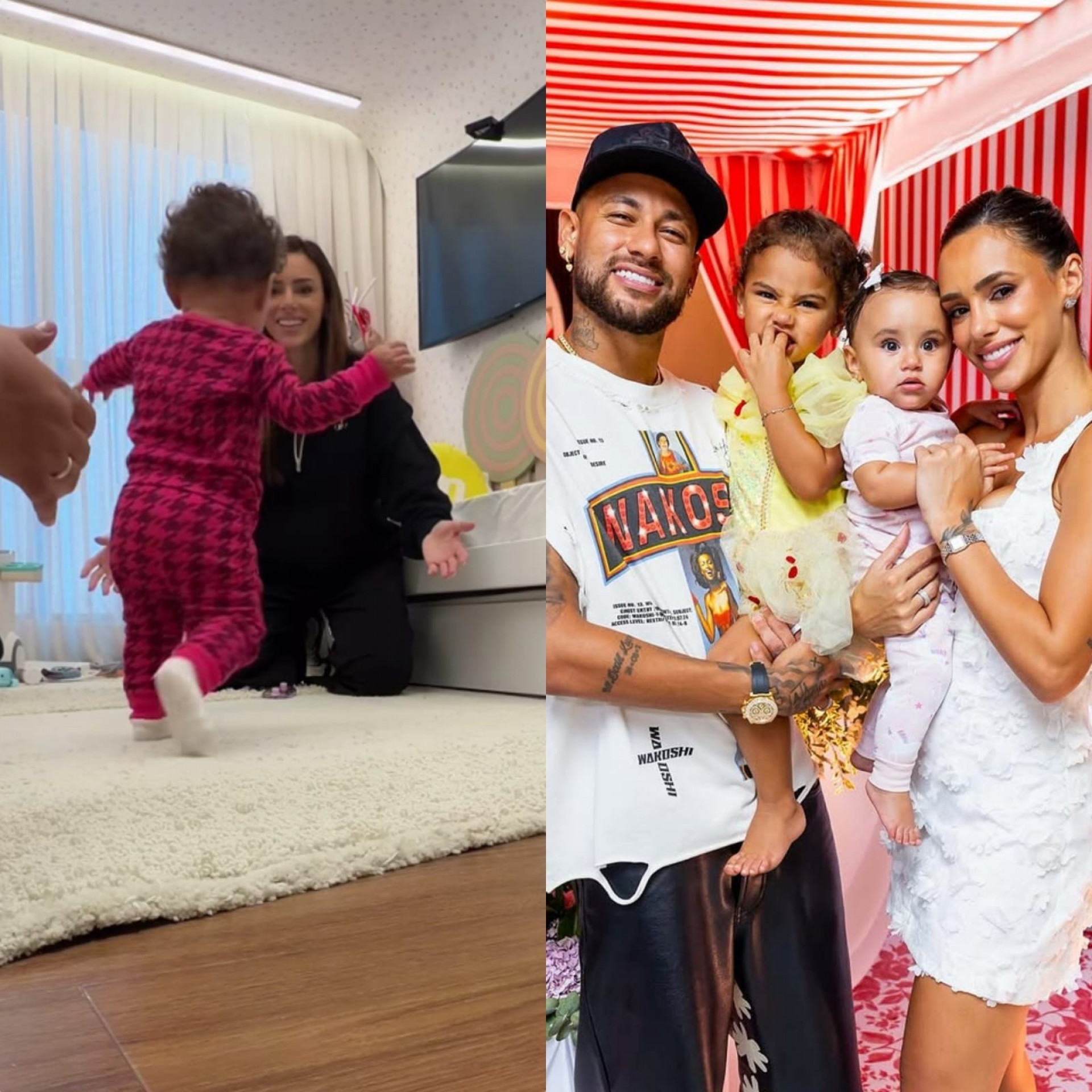 Bruna Biancardi mostra primeiros passos da caçula com Neymar; confira - Reprodução de vídeo / Instagram