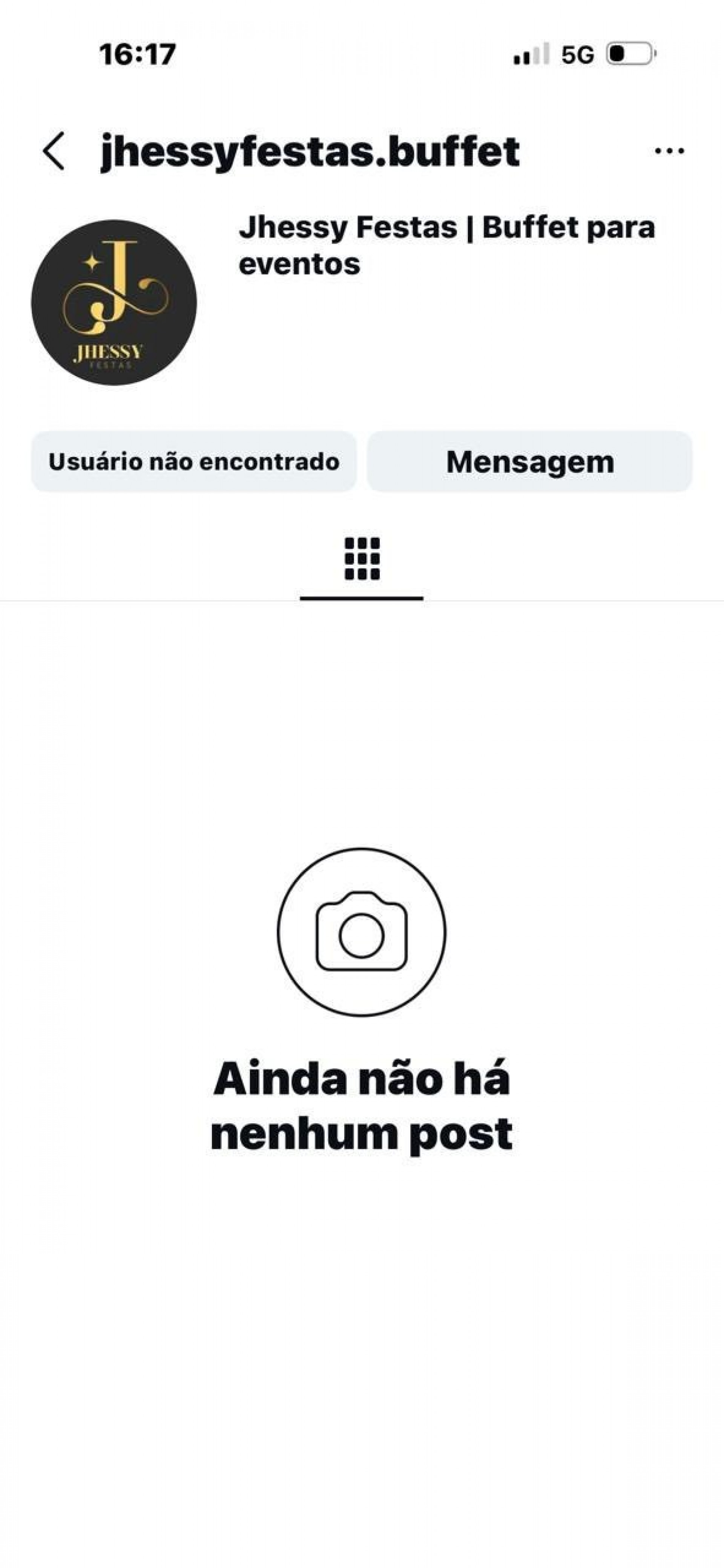 Bufê Jhessy Festas desativou as redes sociais após sinalizar falência para clientes - Reprodução/Redes sociais
