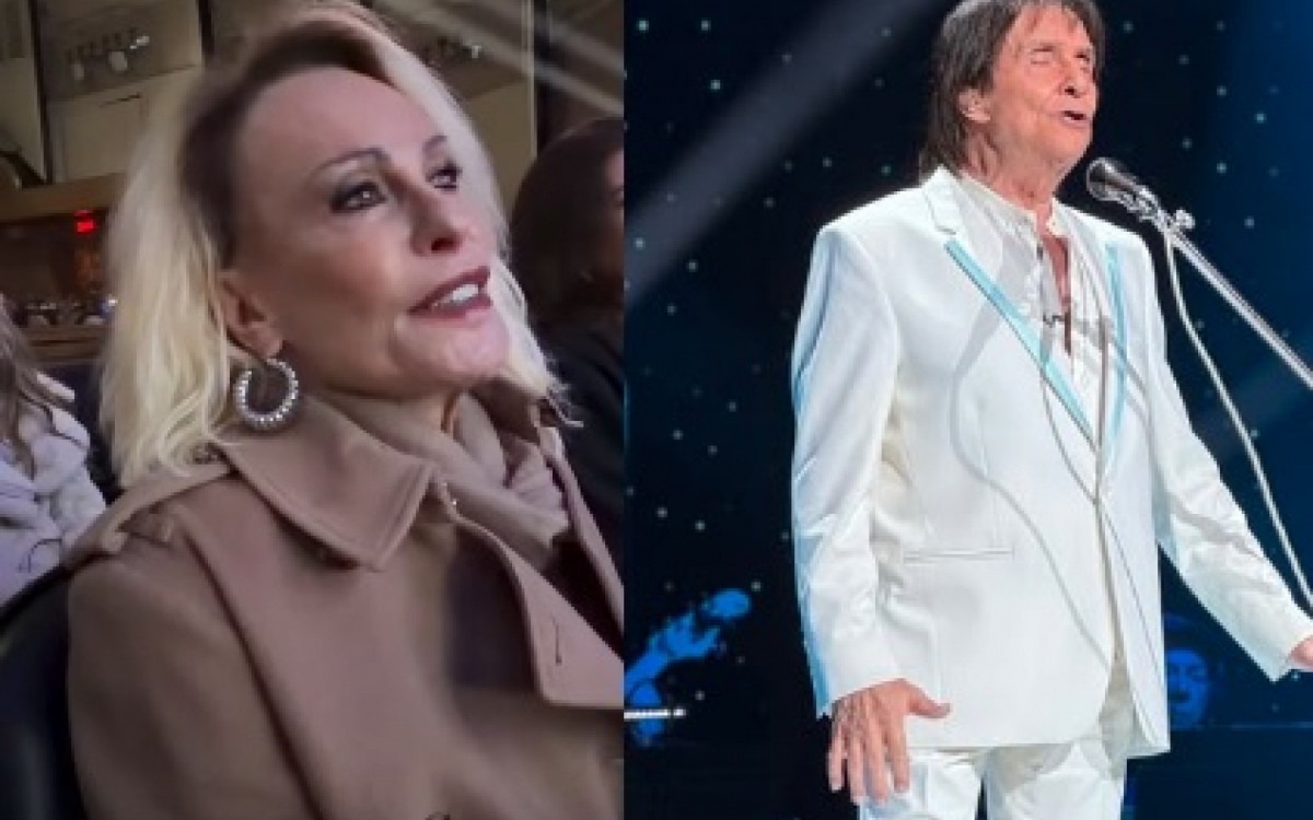 Ana Maria Braga assiste ao show de Roberto Carlos