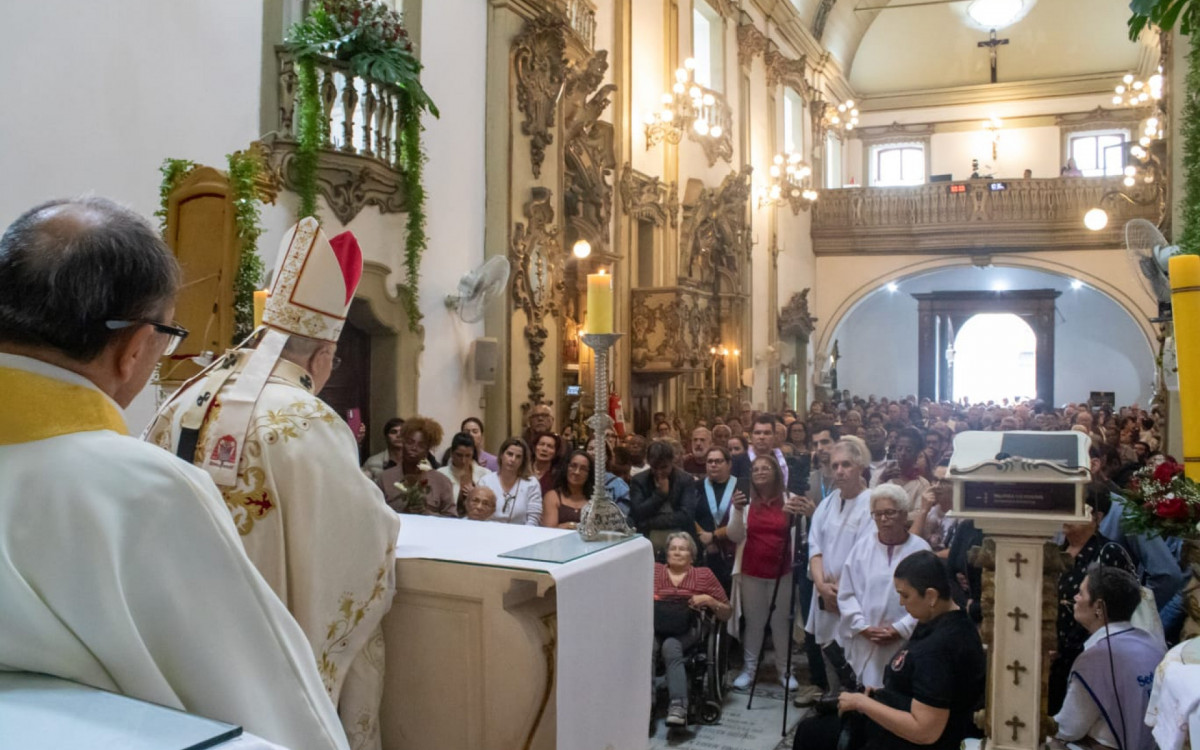 Cardeal Orani João Tempesta presidiu missa em homenagem a Santa Rita