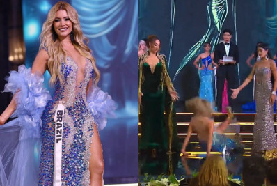 Vídeo! Miss Brasil leva tombo em concurso internacional ao ser anunciada top 5