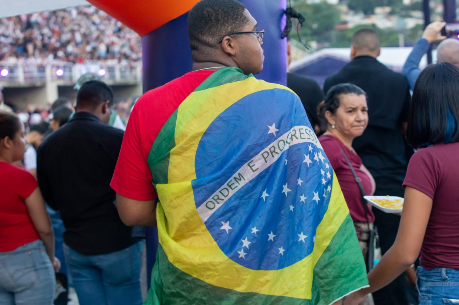 Fiés levaram bandeiras do Brasil para a 19ª edição Marcha para Jesus - Érica Martin/Agência O Dia