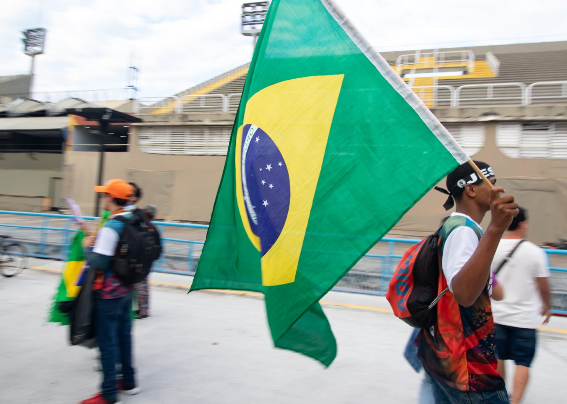 Fiés levaram bandeiras do Brasil para a 19ª edição Marcha para Jesus - Érica Martin/Agência O Dia