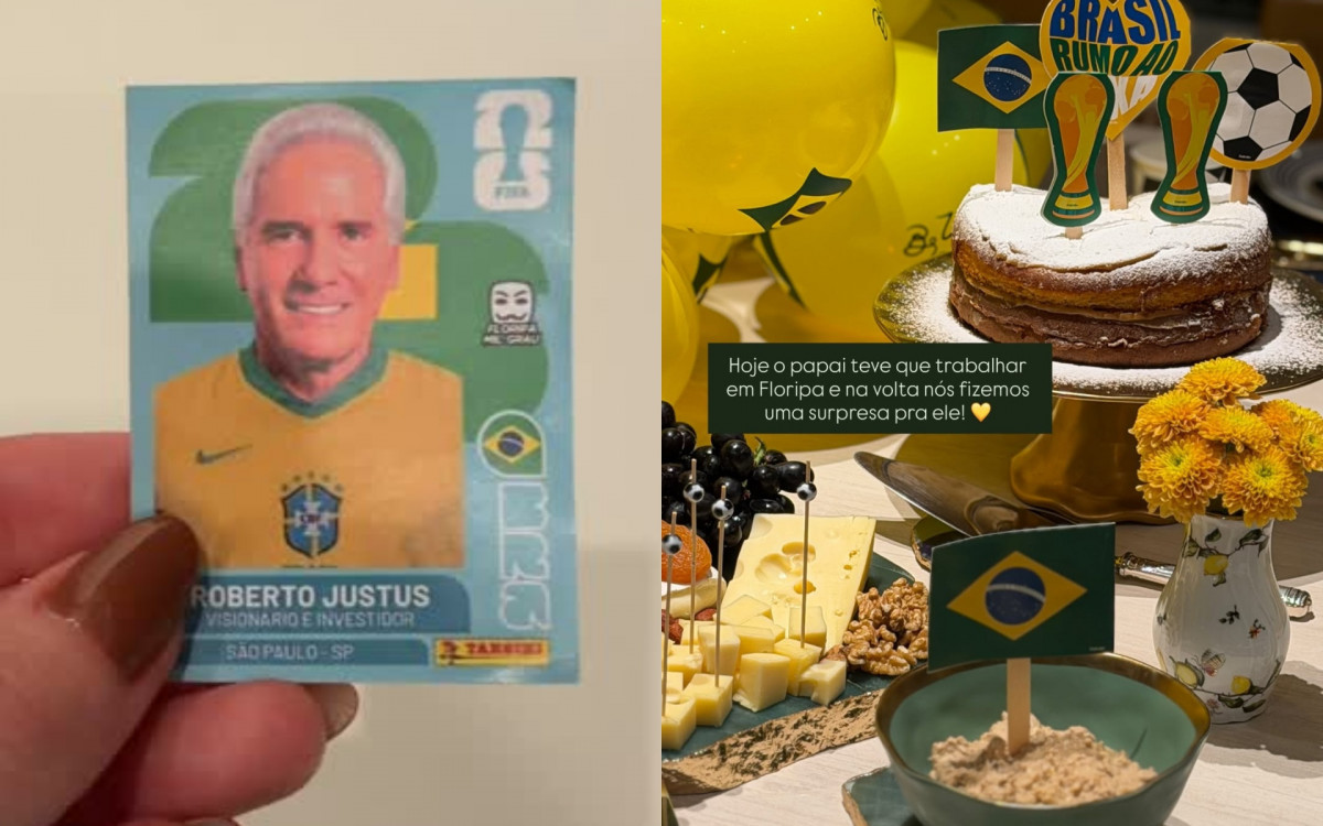 Roberto Justus ganha festa temática da Copa do Mundo